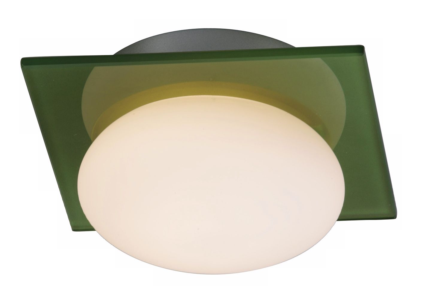 Button Collection 6" Wide Green White Ceiling Light Fixture