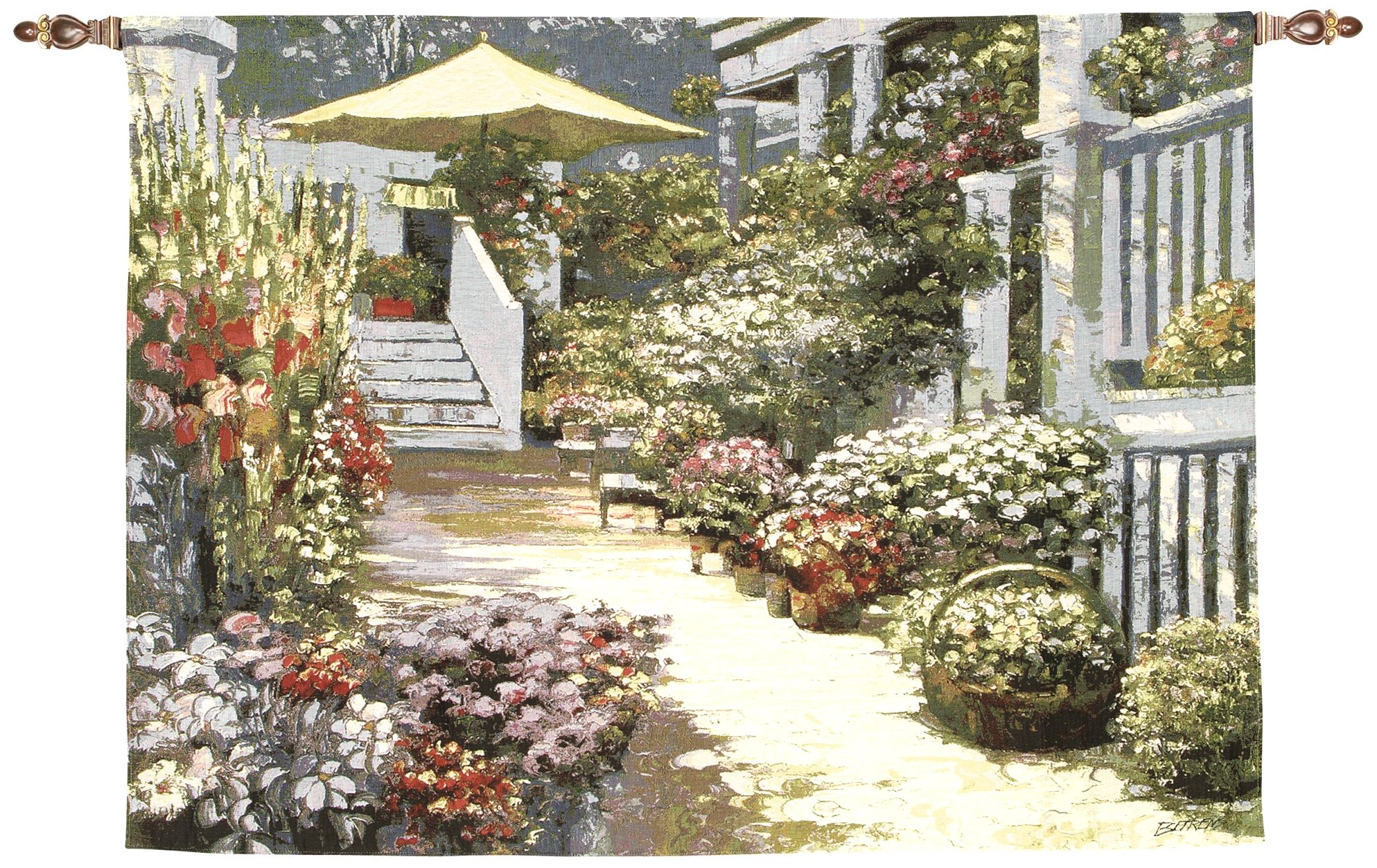 Nantucket Flower Market 70" Wide Wall Art Tapestry