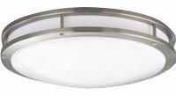 Satin Nickel 17 3/4" Wide Fluorescent Ceiling Light Fixture