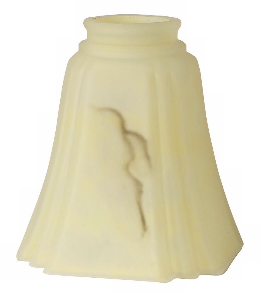 2 1/4" Fitter Set of 4 Alabaster Deco Glass Shades