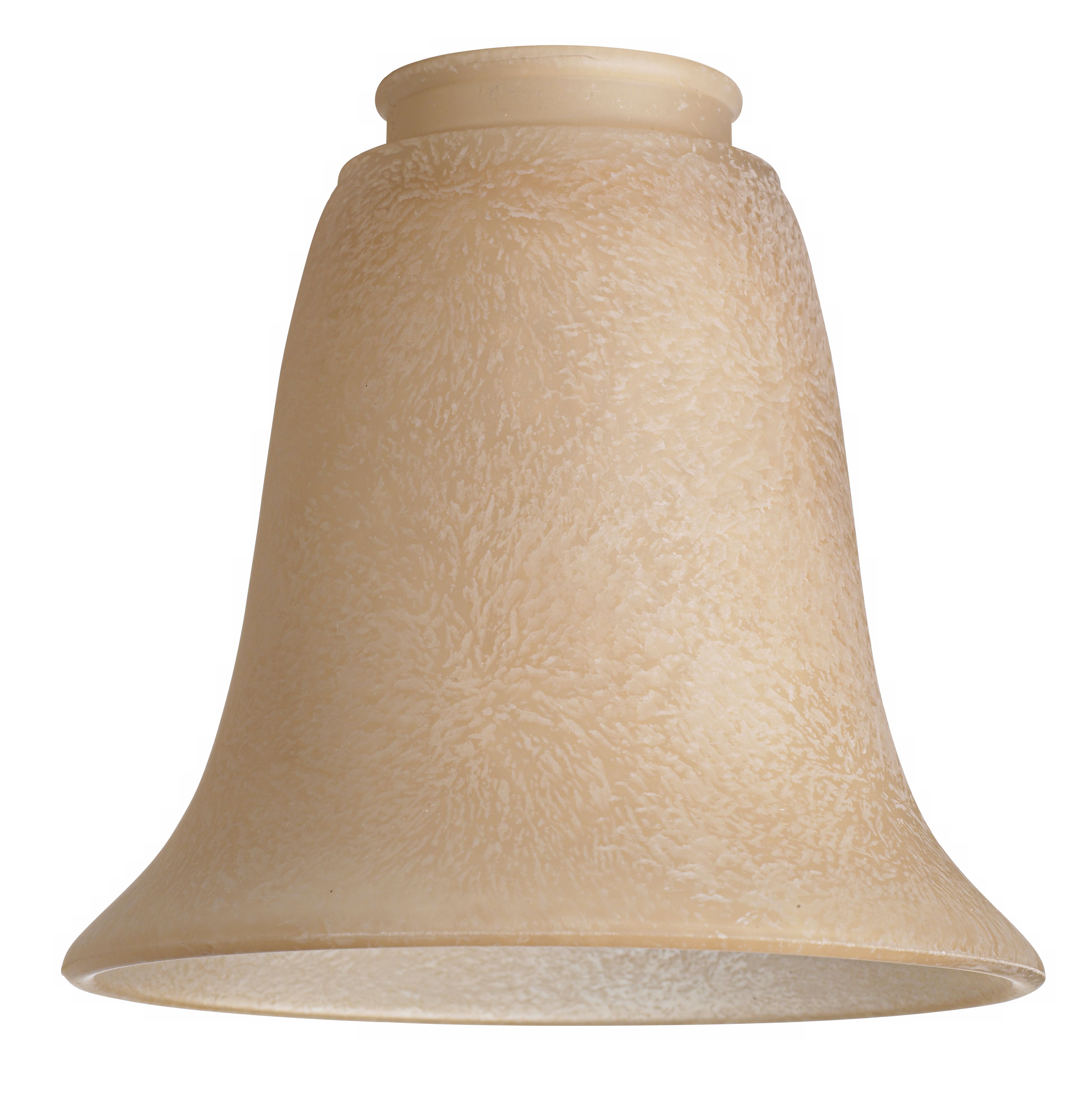 2 1/4" Fitter Set of 4 Bronze Scavo Bell Glass Shades