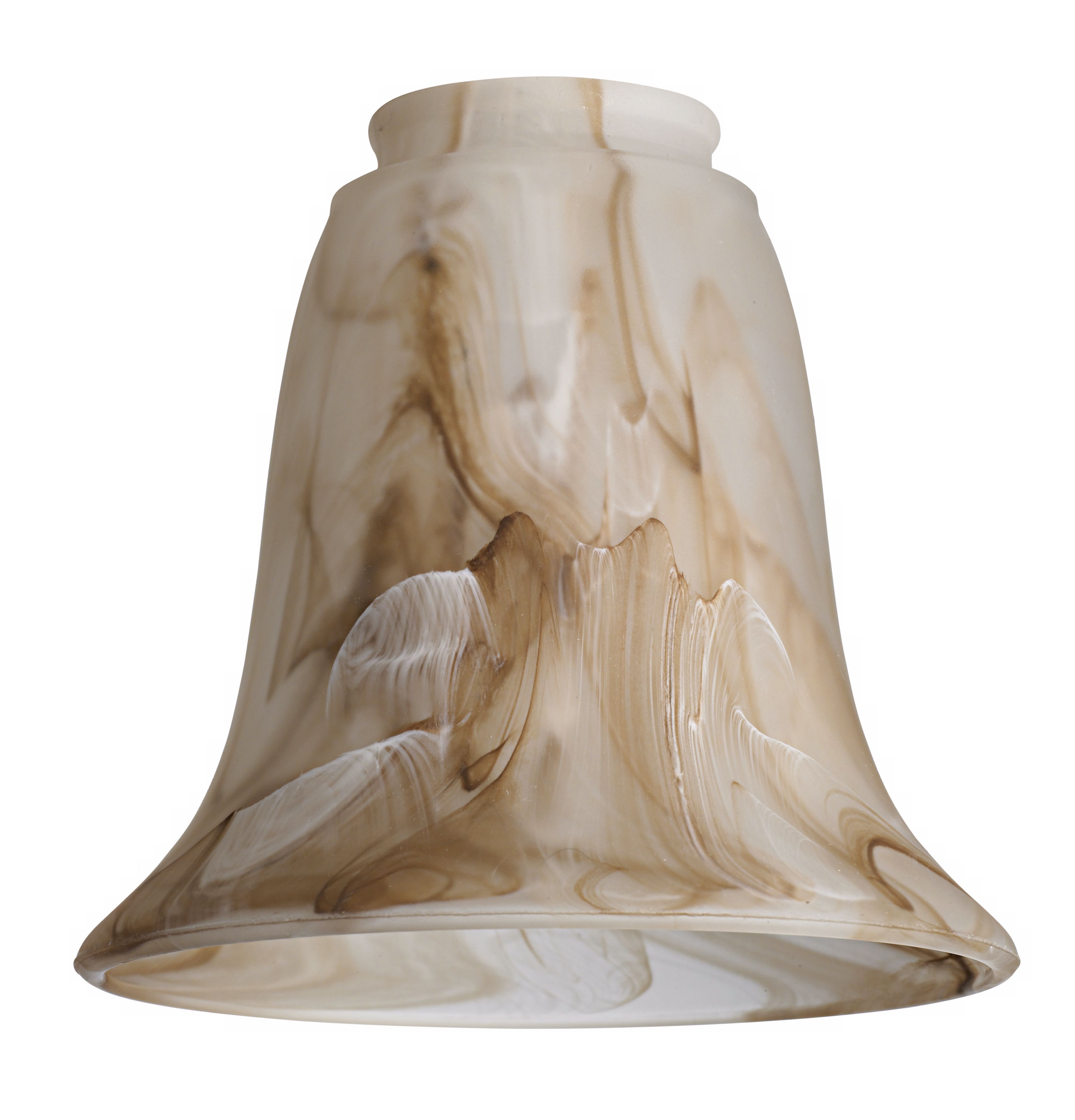 2 1/4" Fitter Set of 4 Marbleized  Glass Bell Shades