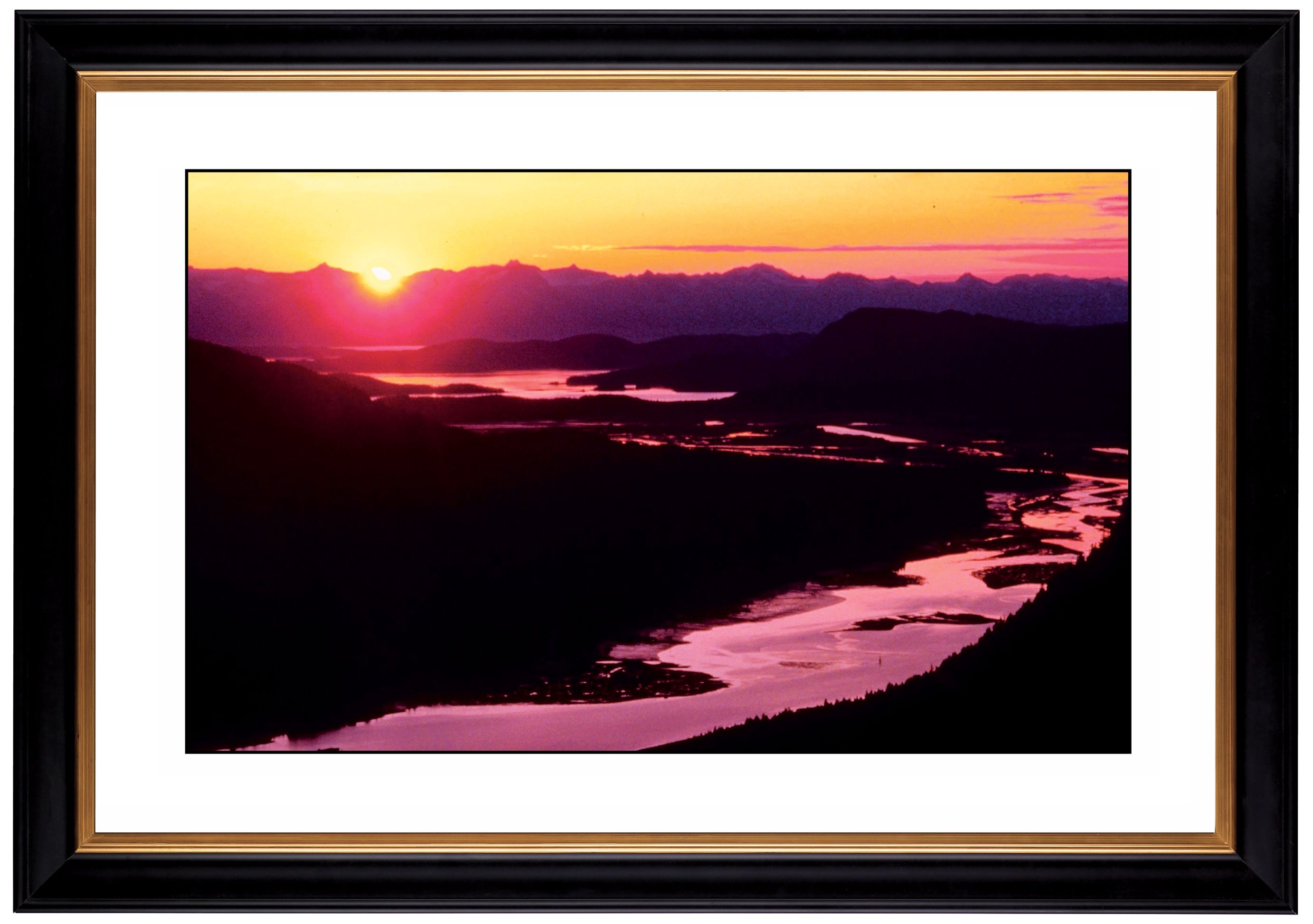 River Sunset Giclee 41 3/8" Wide Wall Art