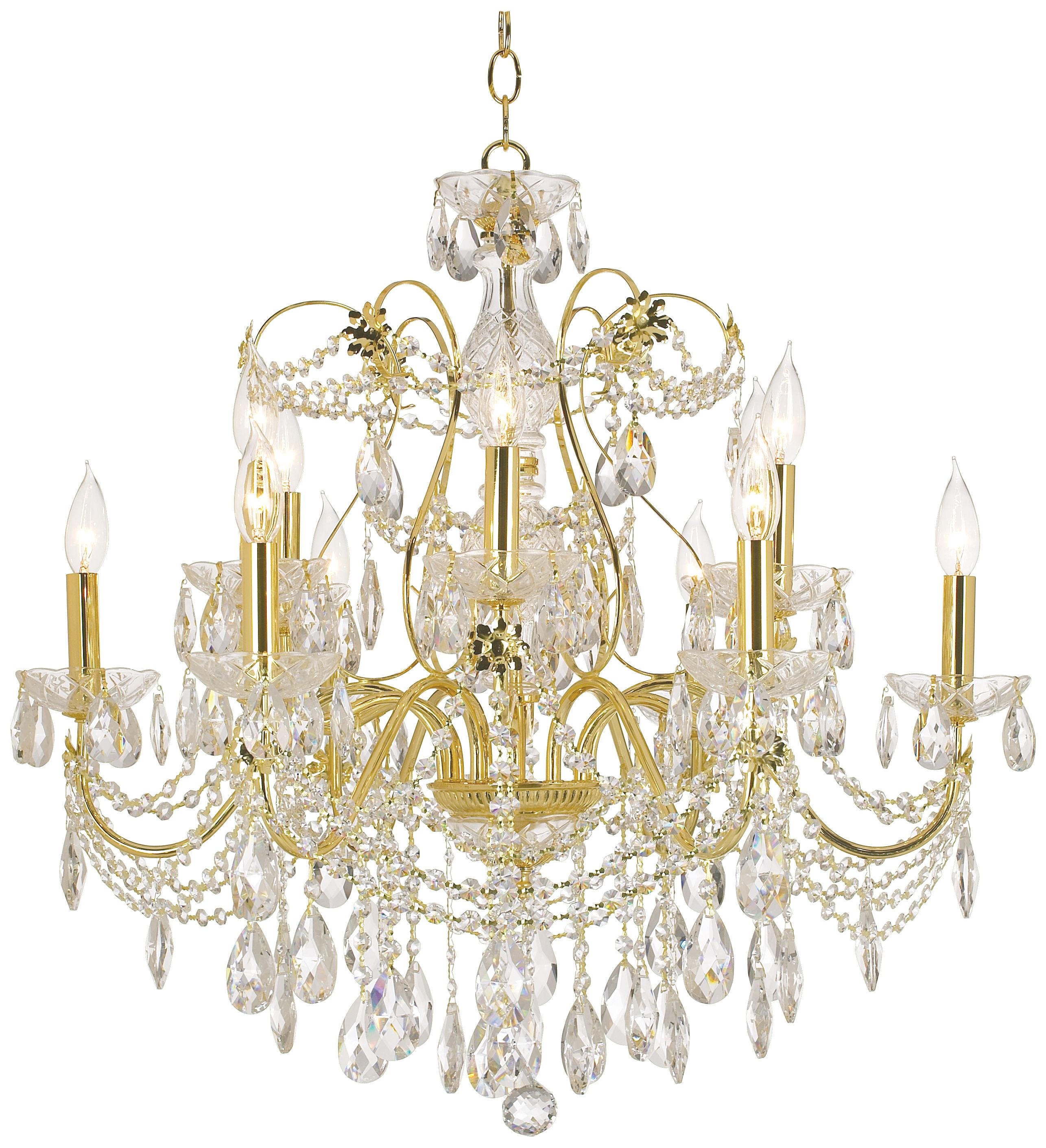 James R. Moder Belle Wave Twelve Light Chandelier