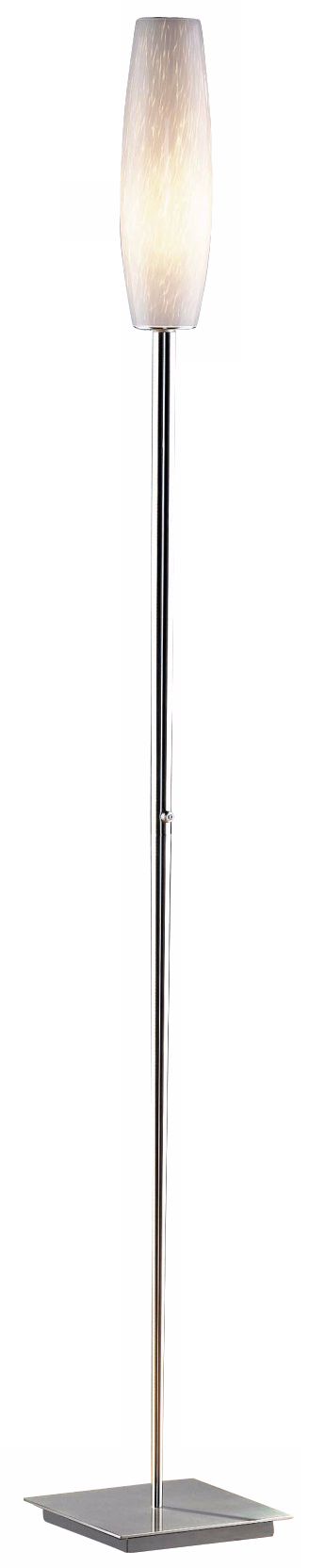 Holtkoetter Satin Nickel and Art Glass Halogen Torchiere