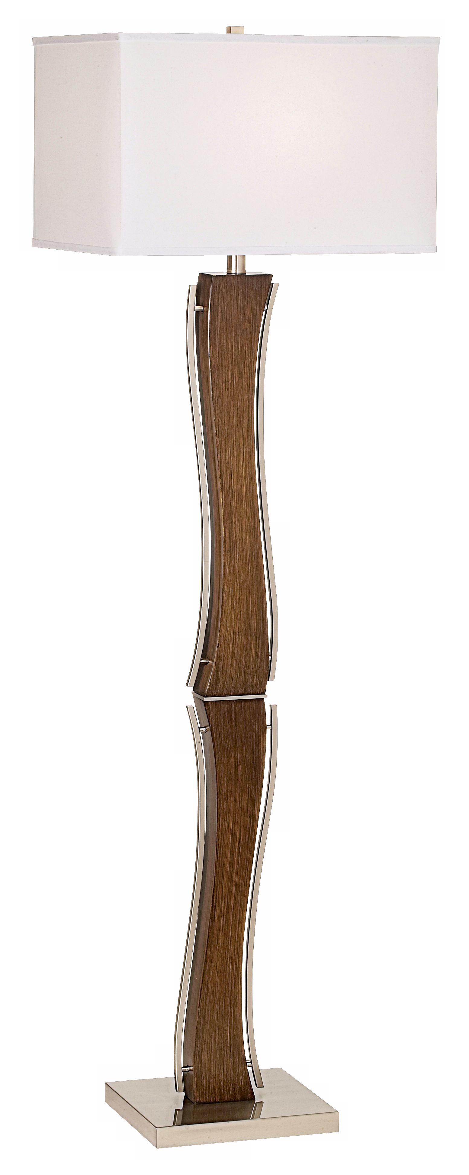 Juno Wave Base Rectangular Shade Floor Lamp