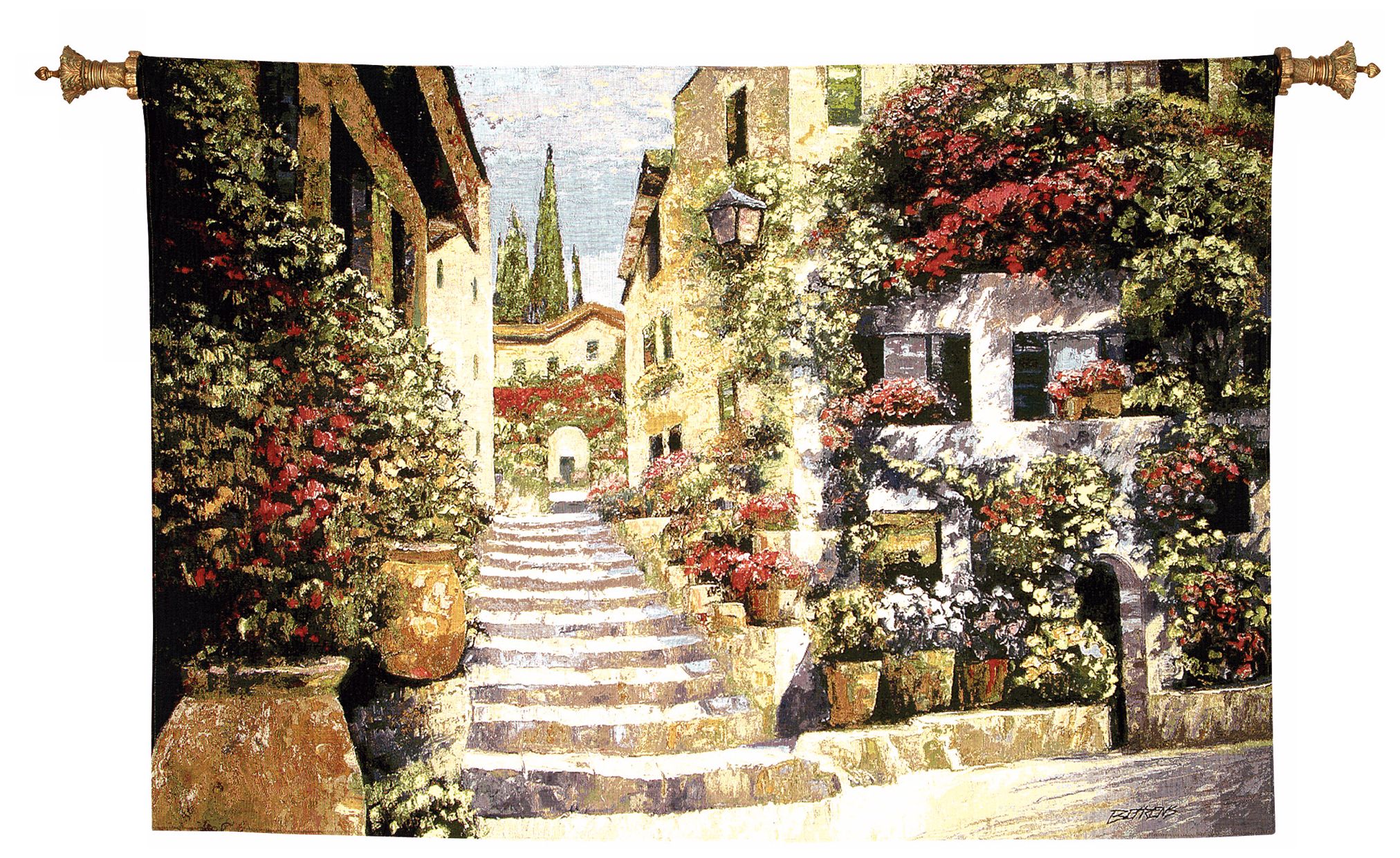 Riviera Stairs Wall Art 70" Wide Tapestry