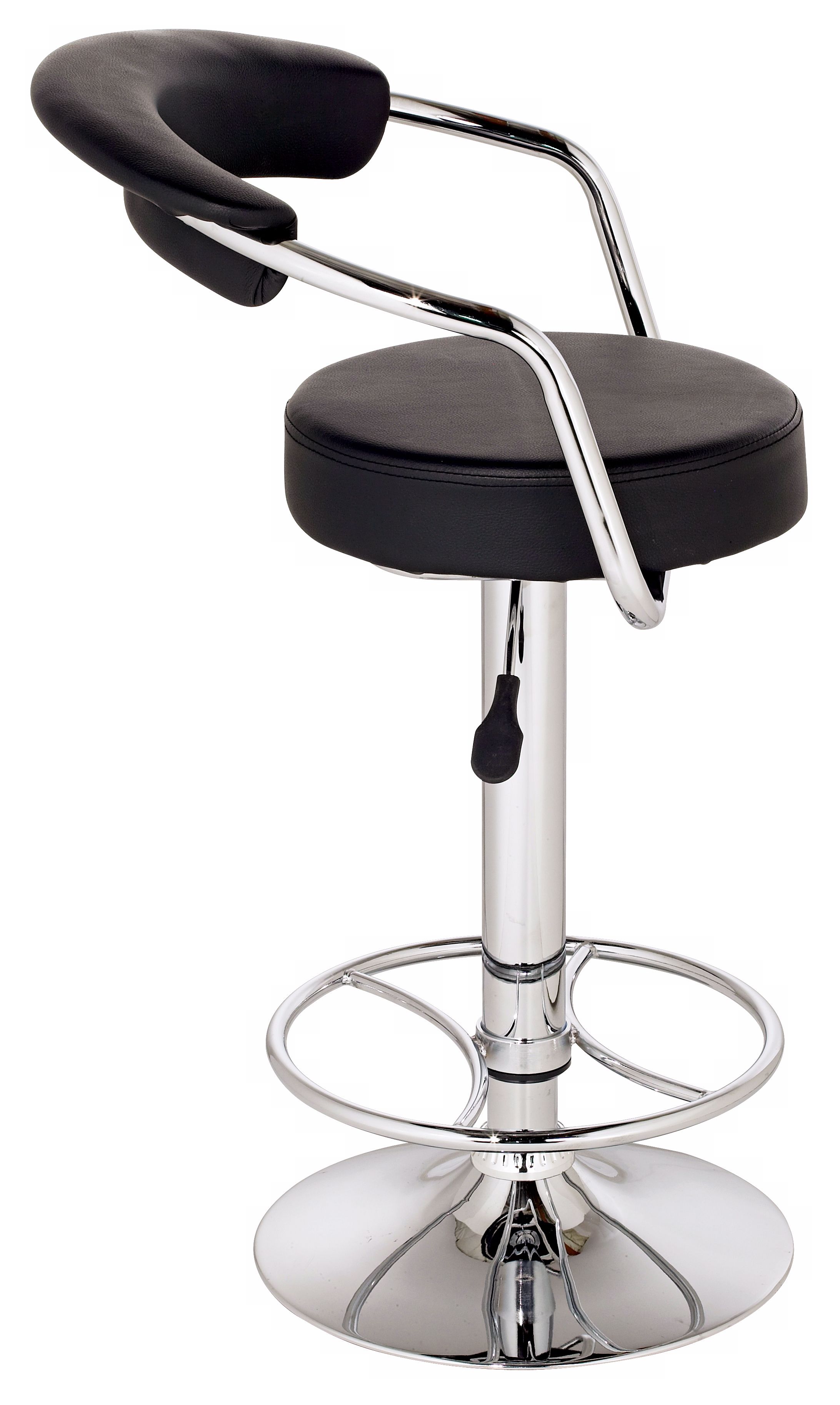 Bingham Black Adjustable Modern Bar Stool or Counter Stool