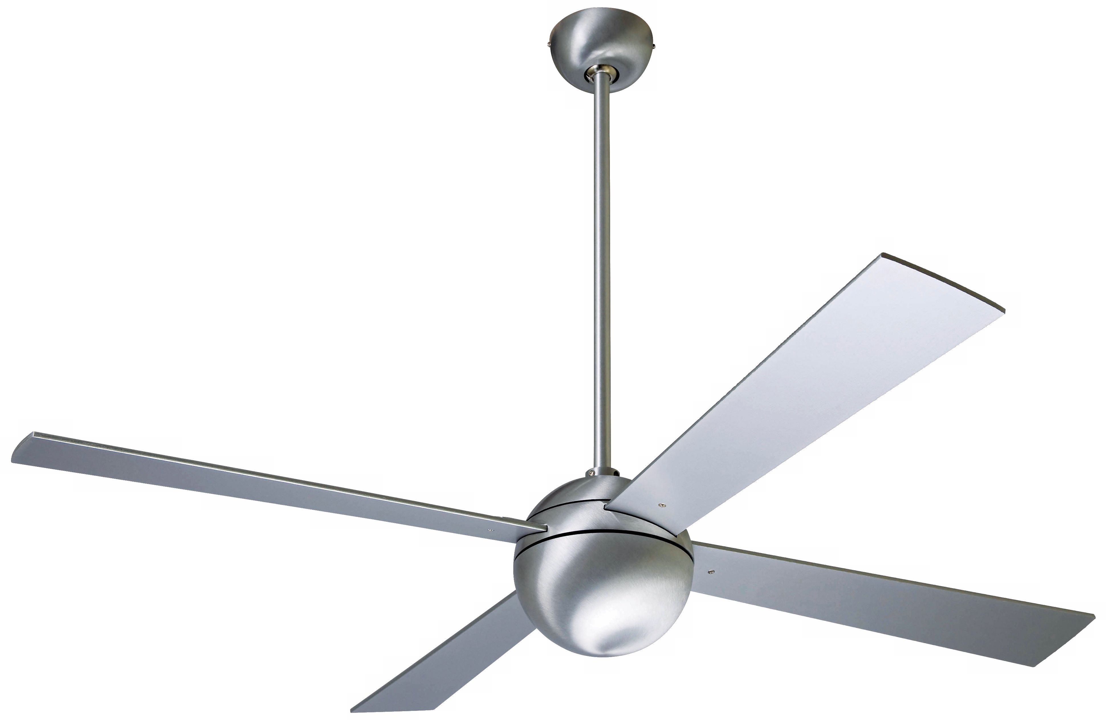 52" Modern Fan Aluminum Finish Ball Ceiling Fan
