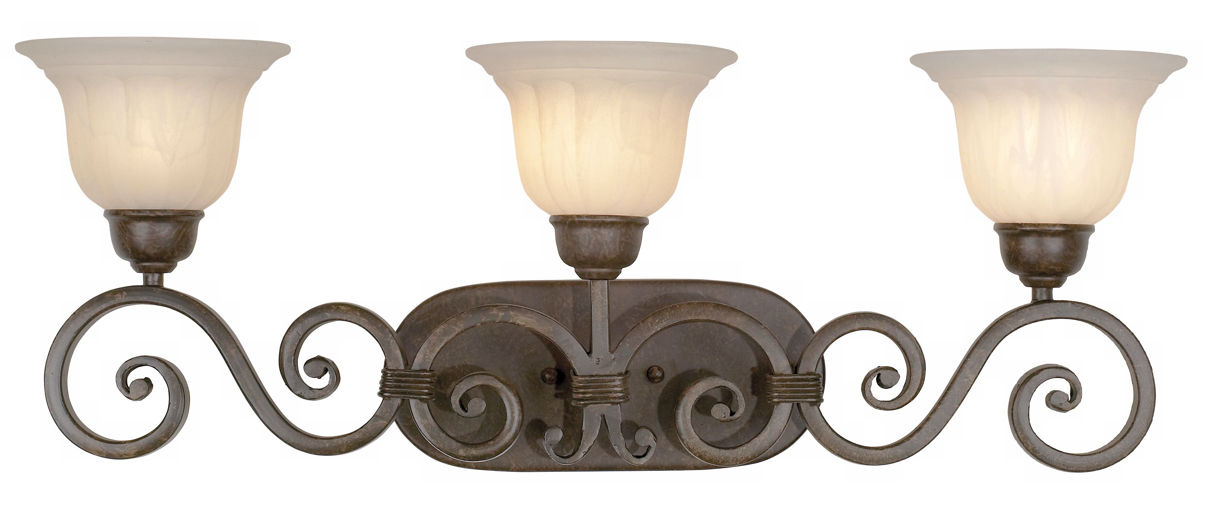 Iron Scroll Collection 28 3/4" Wide Bathroom Light Fixture
