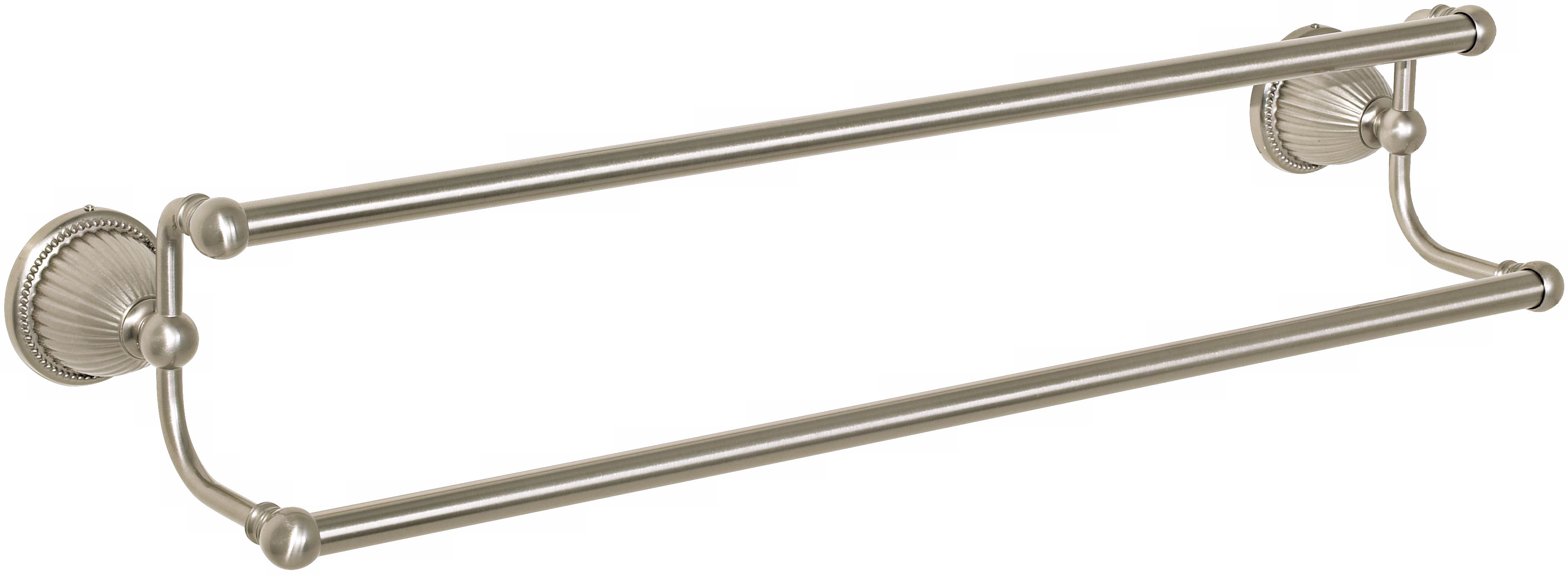 Pewter Beaded Bell 24" Double Towel Bar