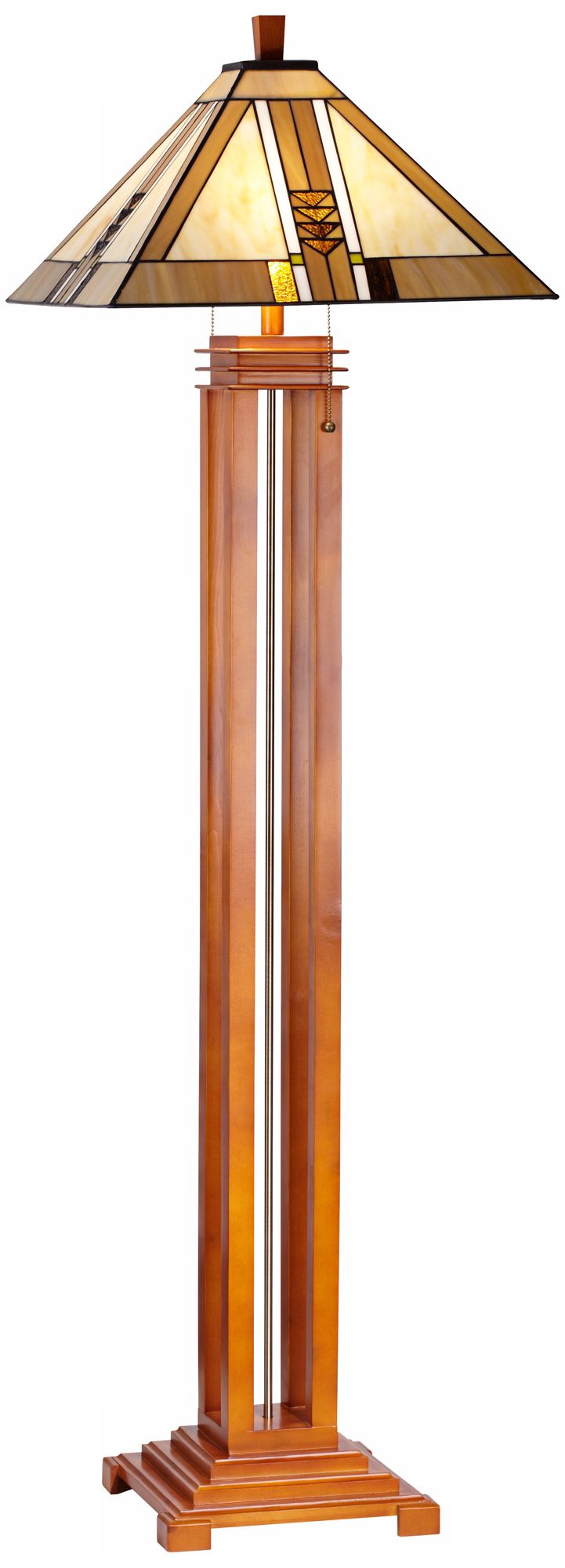 Oak Finish Mission Floor Lamp