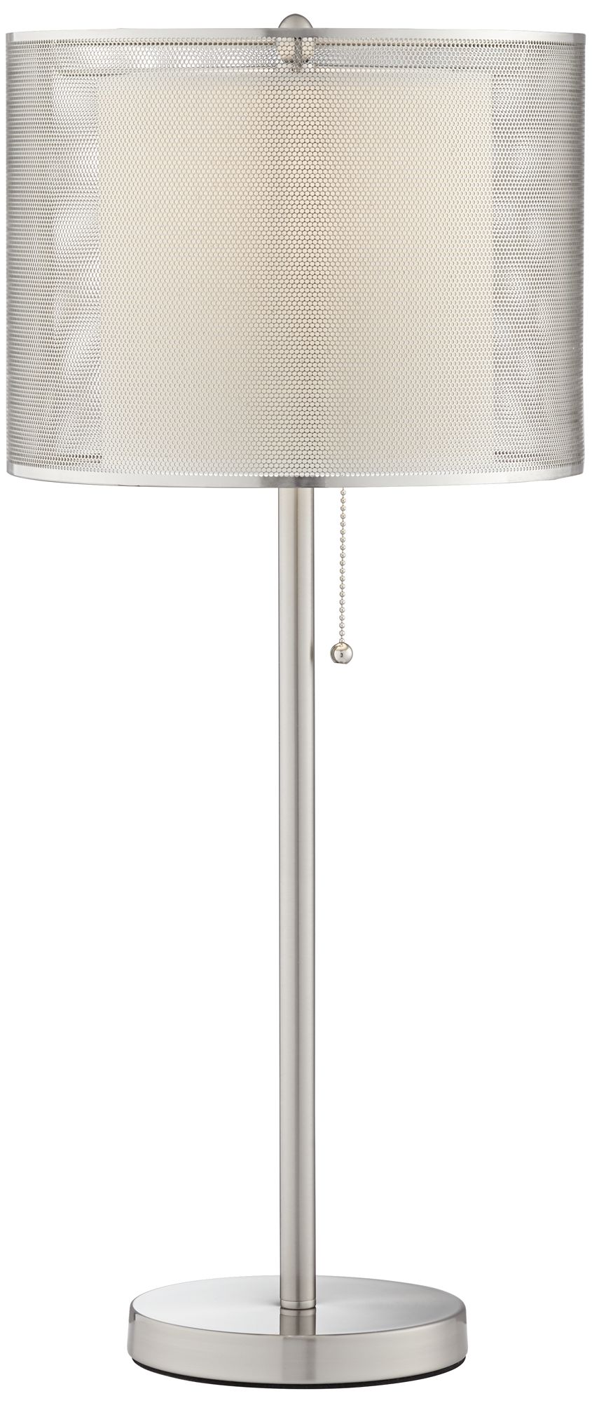 Brushed Steel Metal Mesh Table Lamp