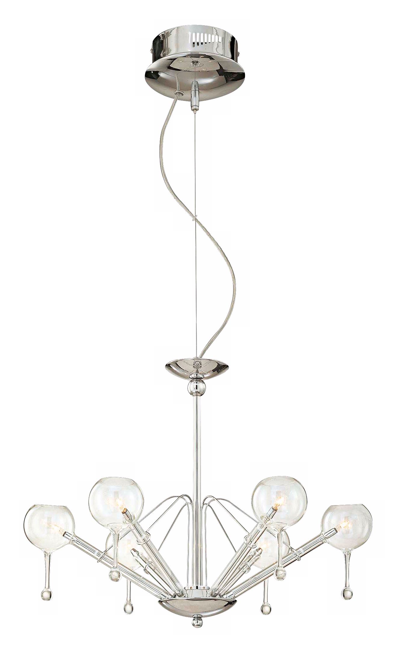 George Kovacs 6-Light Clear Glass 23 3/4" Wide Chandelier