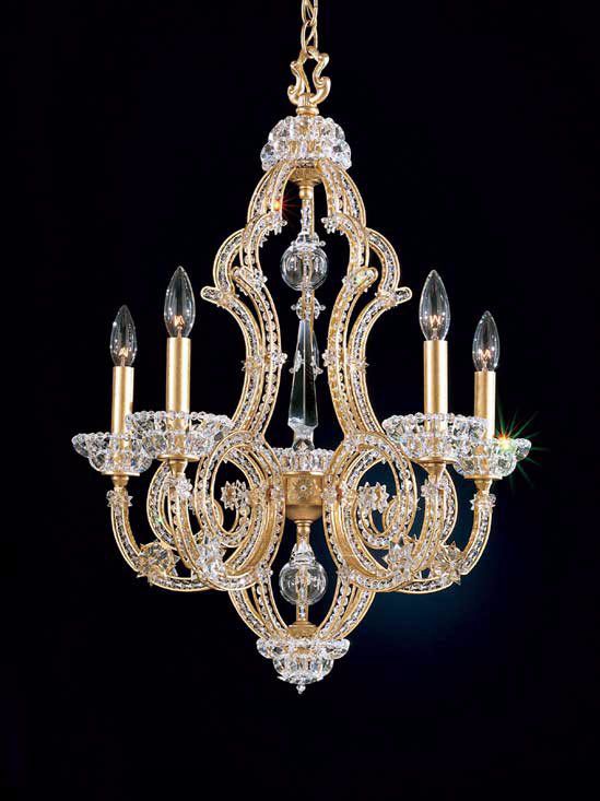 Schonbek Zade Collection Gold Tone Chandelier