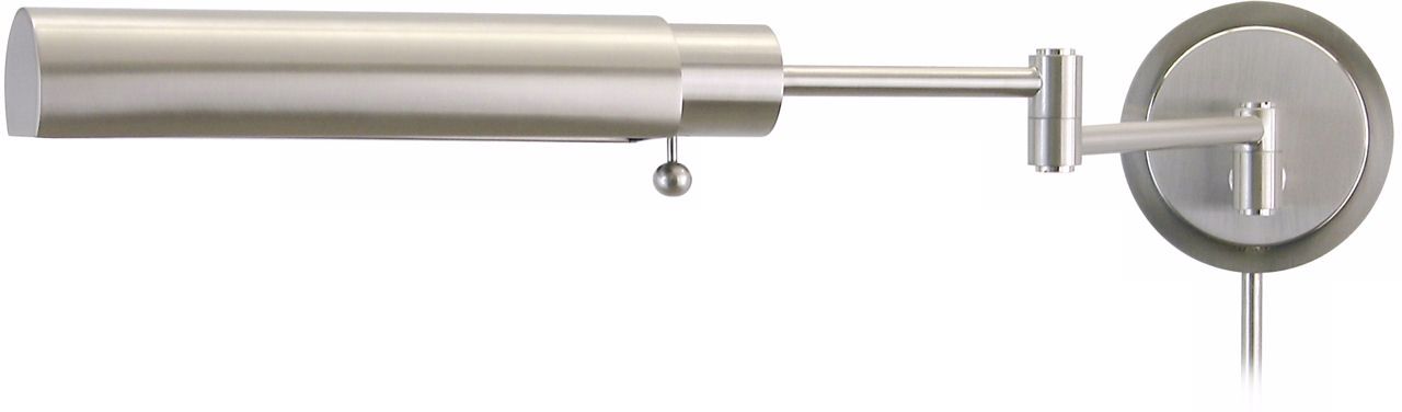 Satin Nickel Round Head Plug-In Swing Arm Wall Lamp