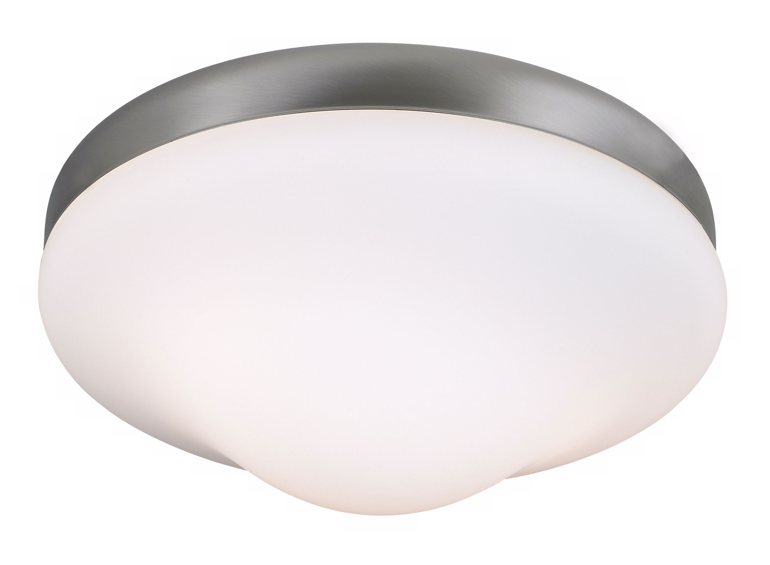 Brushed Steel Remote Control Ceiling Fan Light Kit