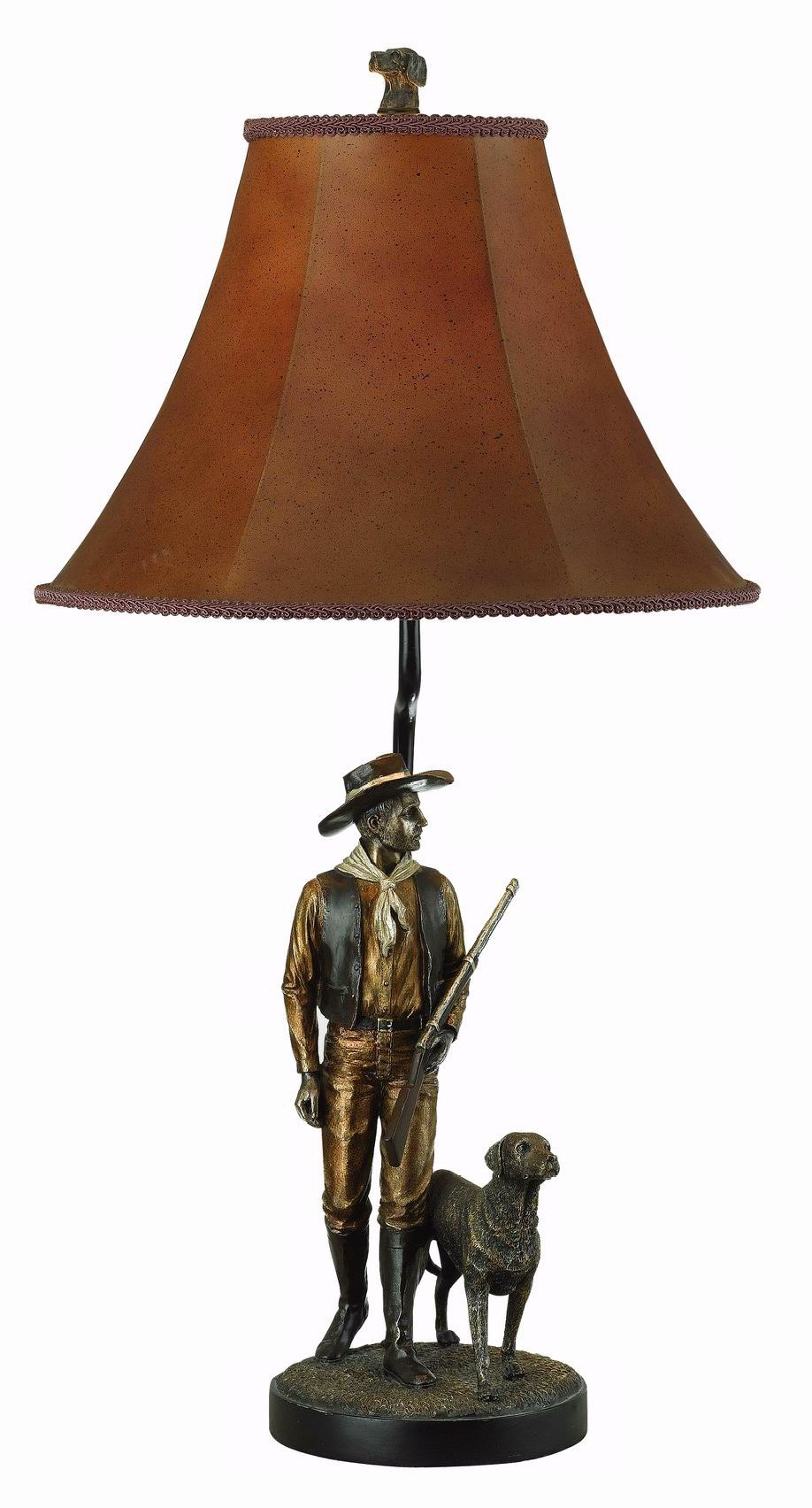 Hunter and Dog Table Lamp