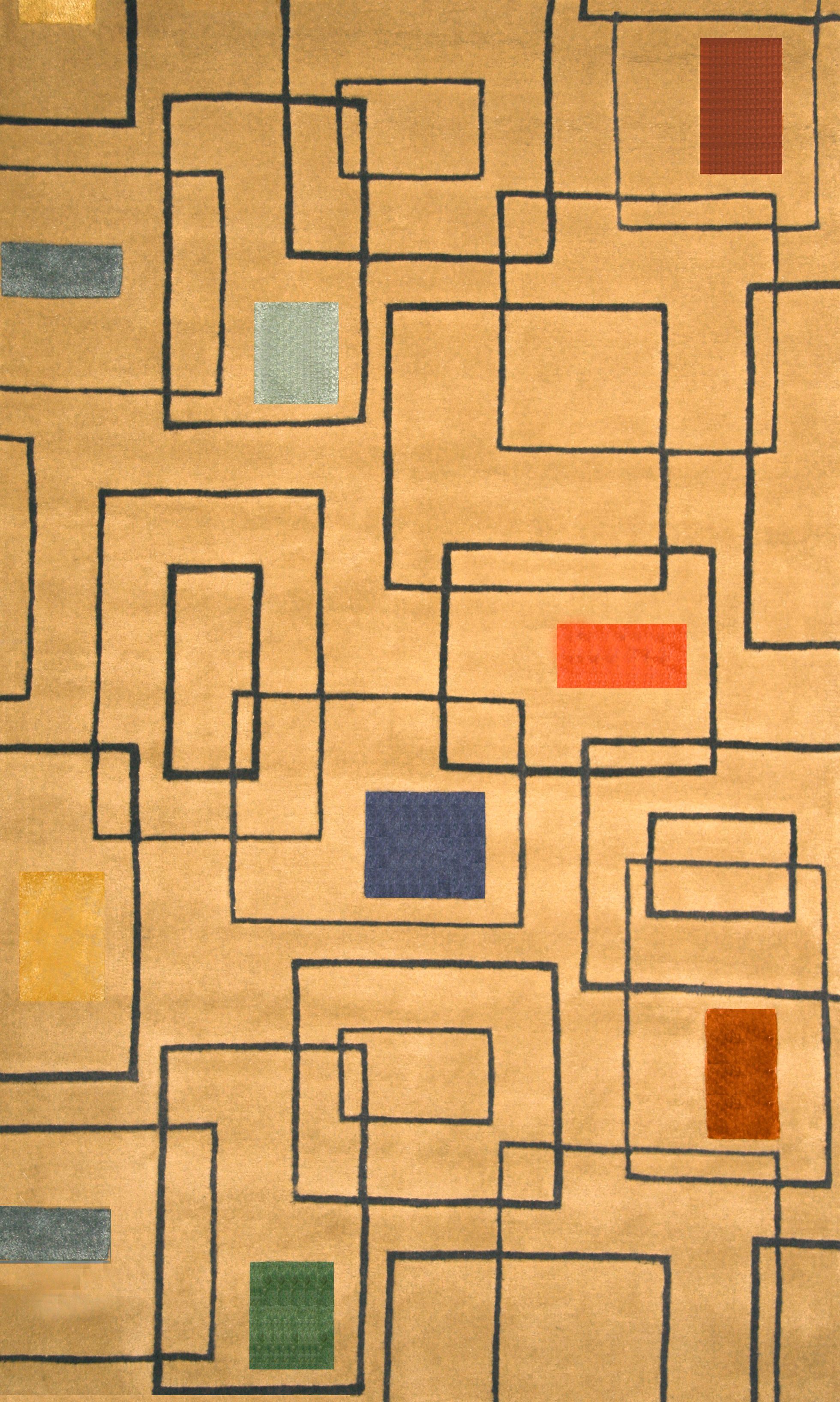 Harvey Contemporary Tan Area Rug