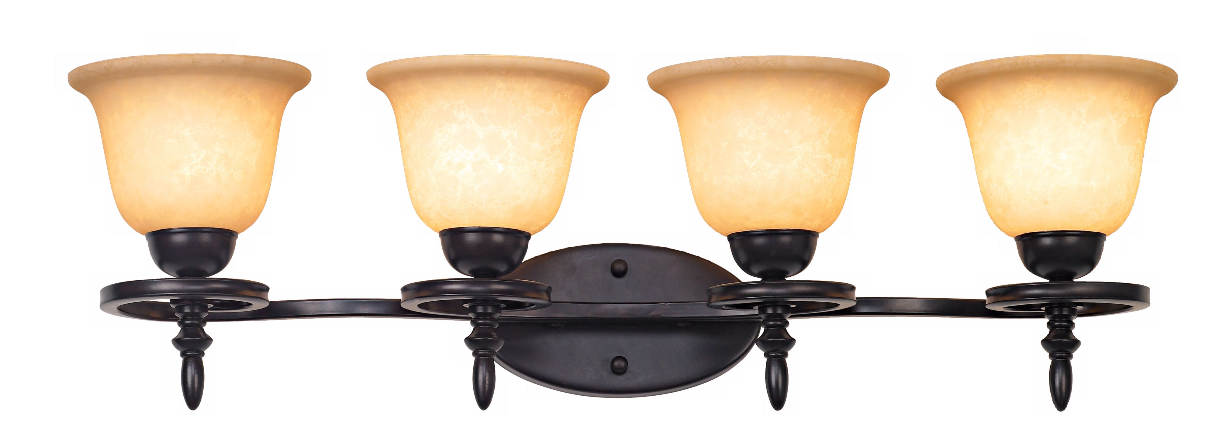 Iron Circle 30 1/4" Wide Bathroom Light Fixture