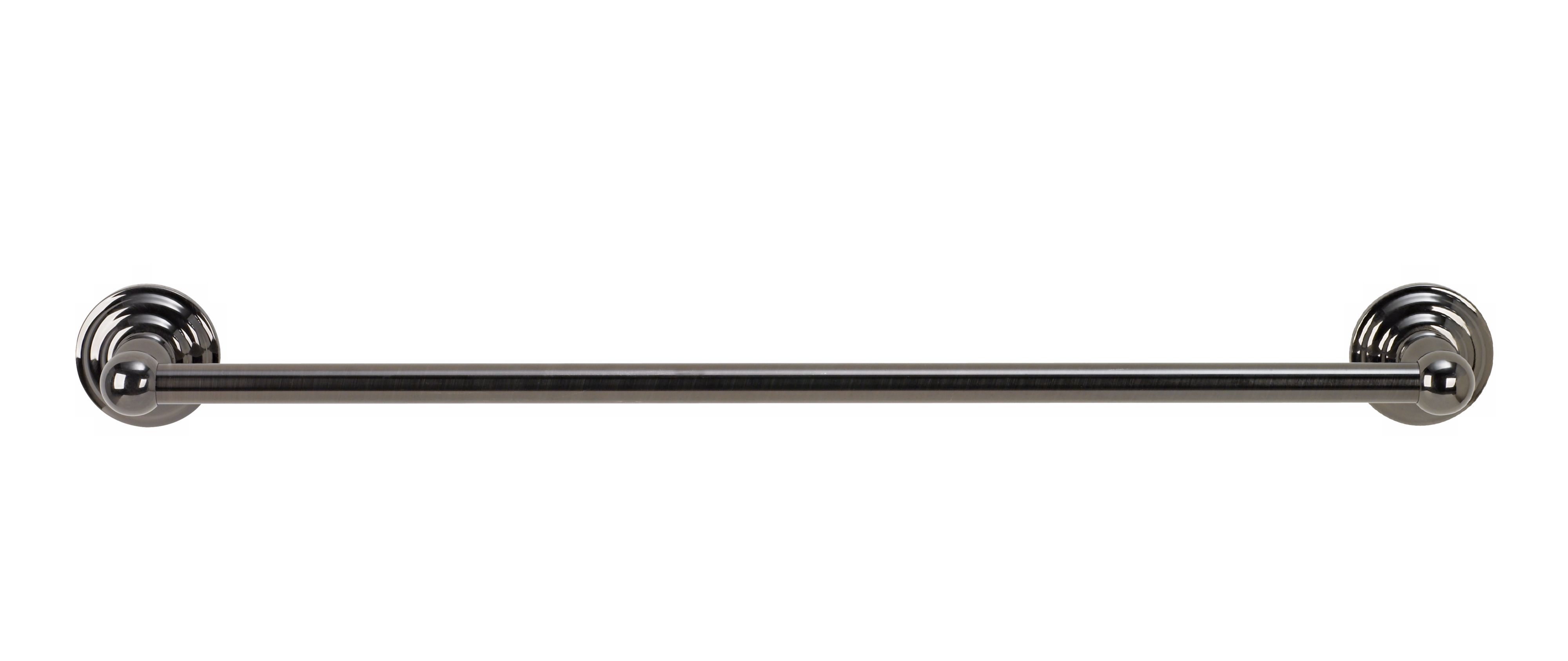 Brentwood Black Chrome 24" Wide Bathroom Towel Bar