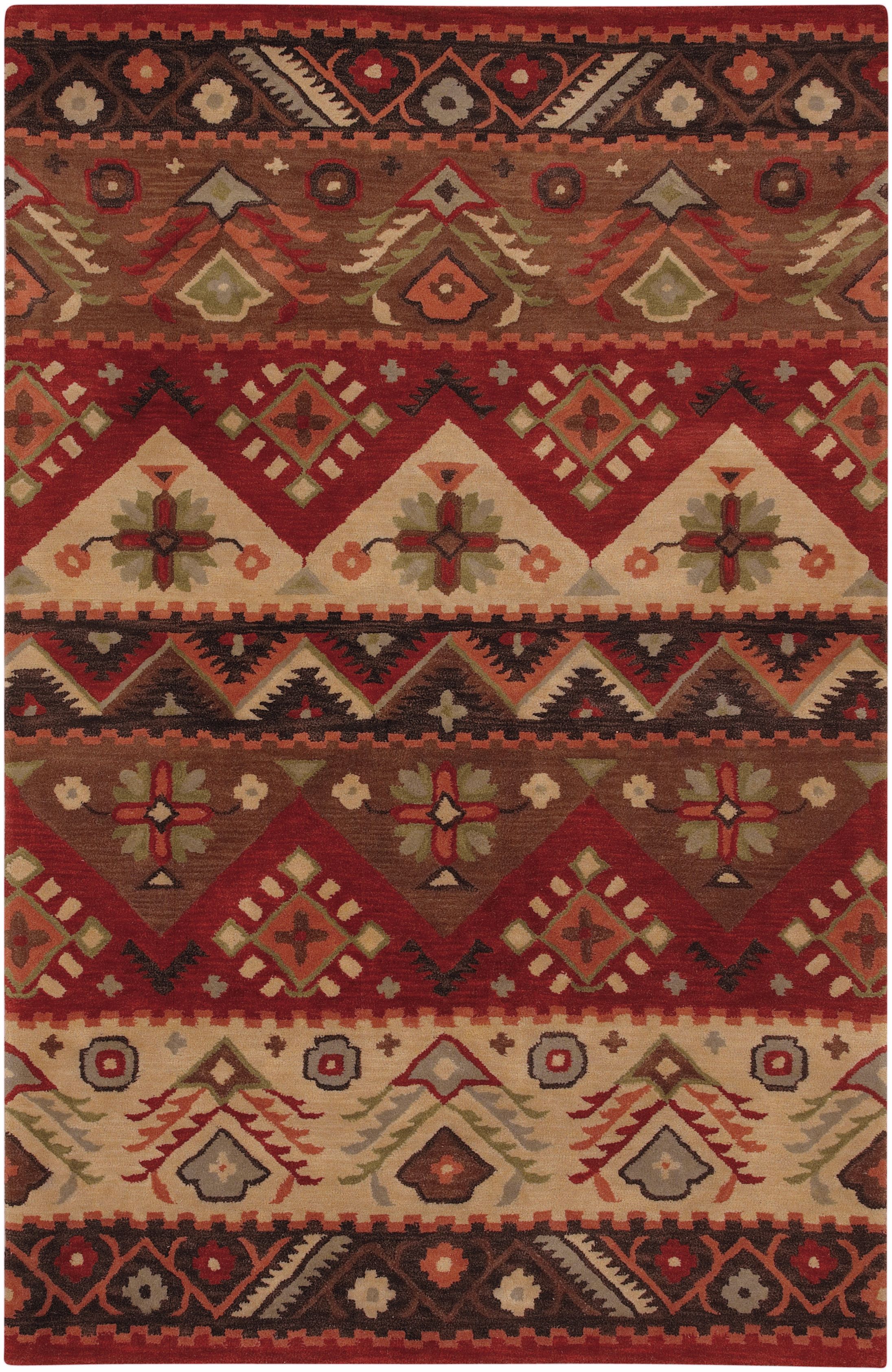 Southwest Burgundy Area Rug