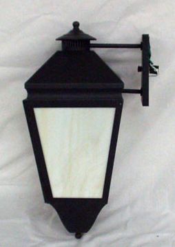 Bronze Finish Honey Glass Outdoor Wall Lantern