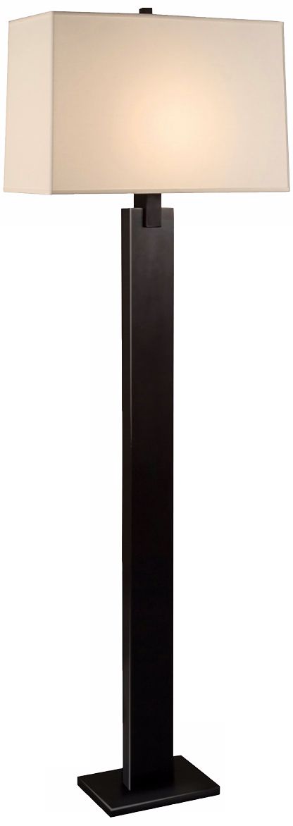 Sonneman Monolith Black Brass Floor Lamp