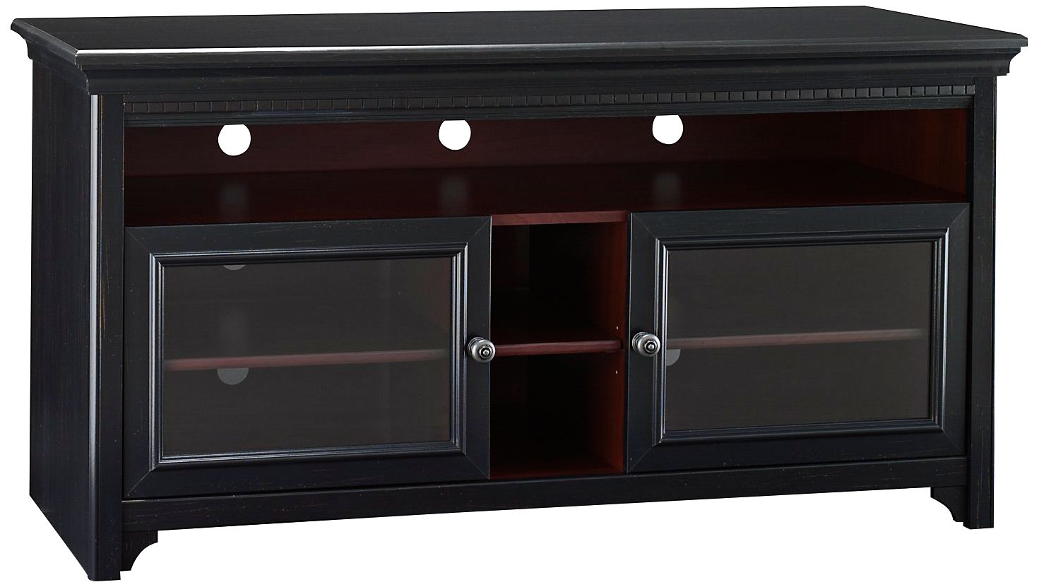  " Wide Antique Black Flat Panel TV Stand - #5G191 www.lampsplus.com