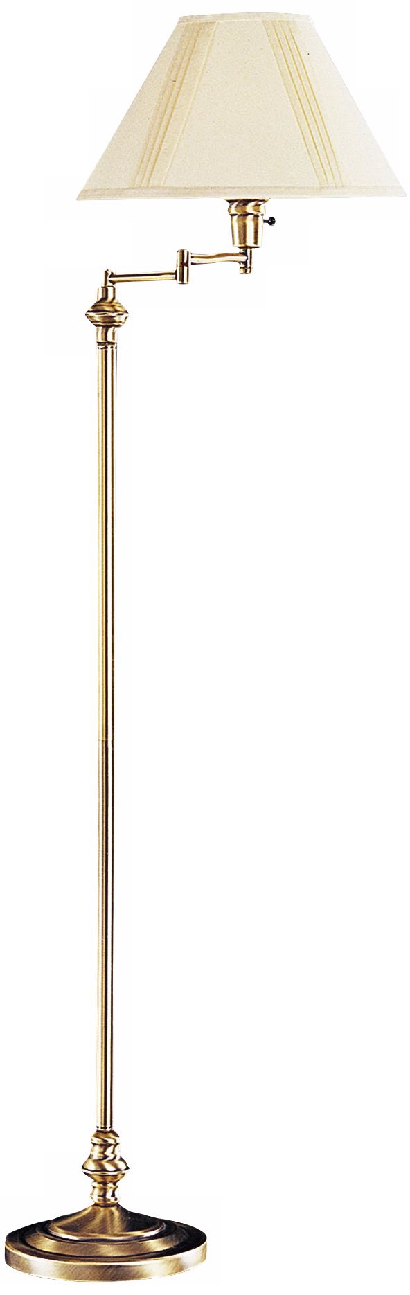 brass lamp floor bellhaven swing arm antique