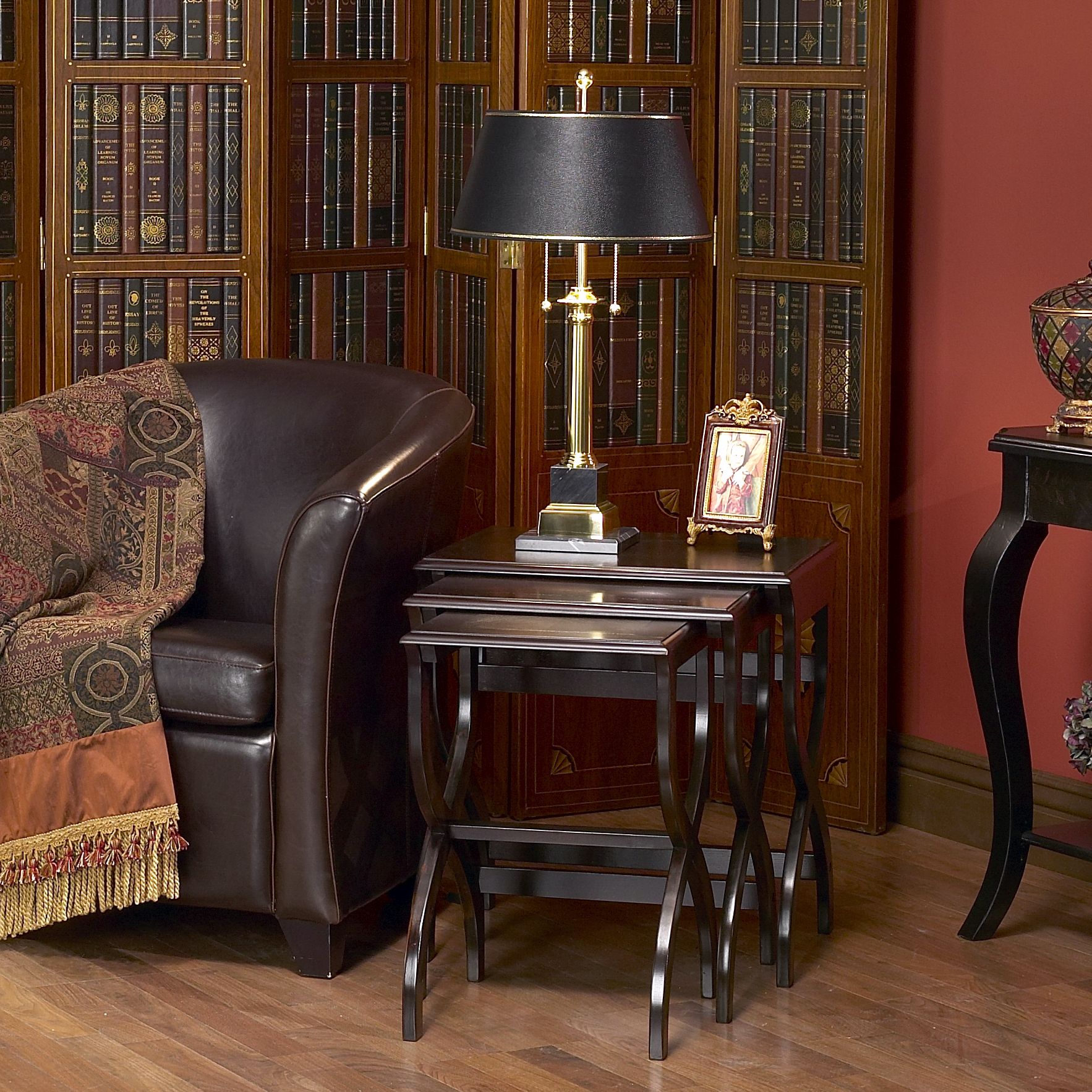 Georgia Collection Chocolate Finish Nesting Tables