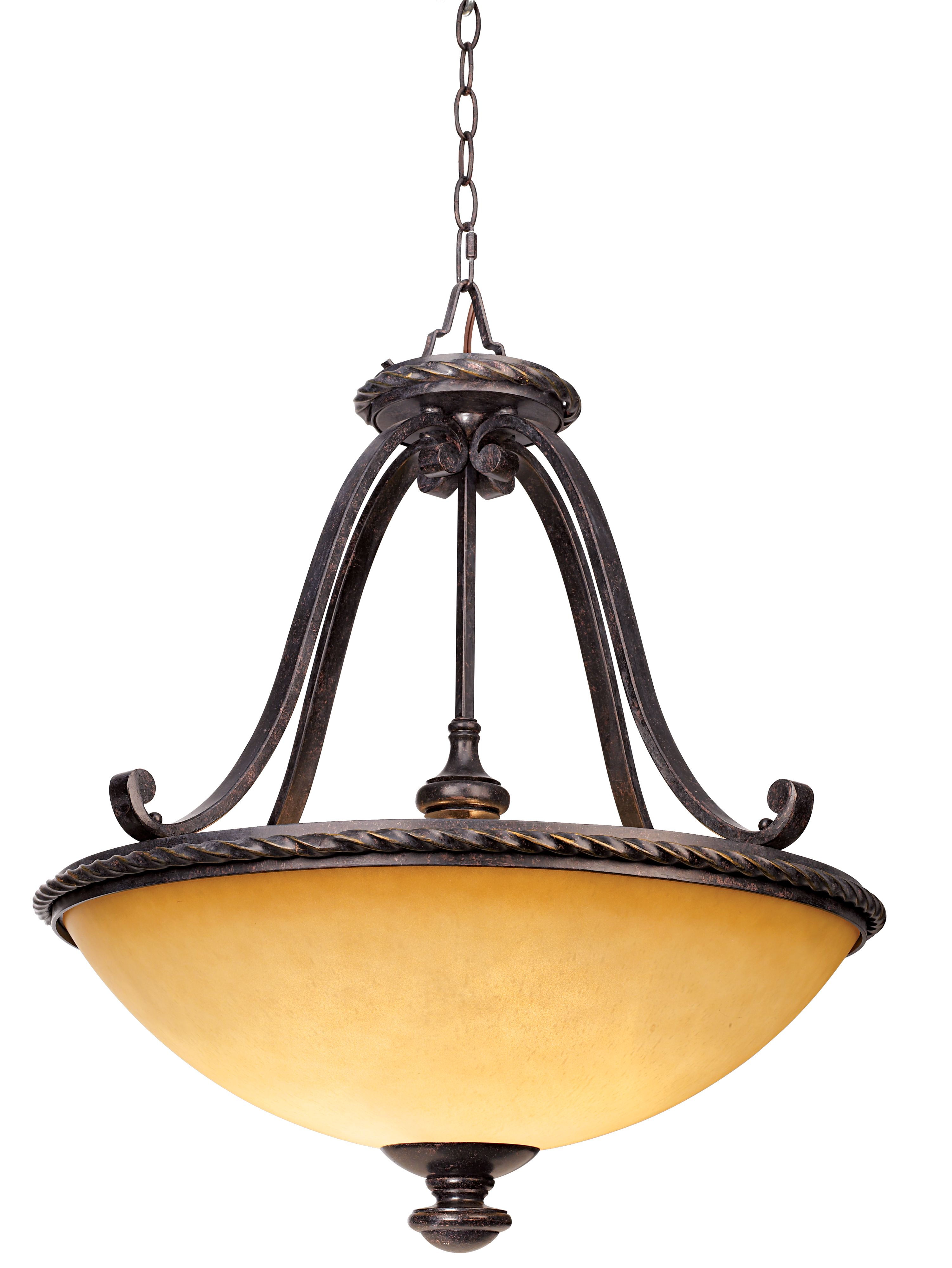Amber Scavo Glass 22" Wide 3-Light Bowl Pendant Light