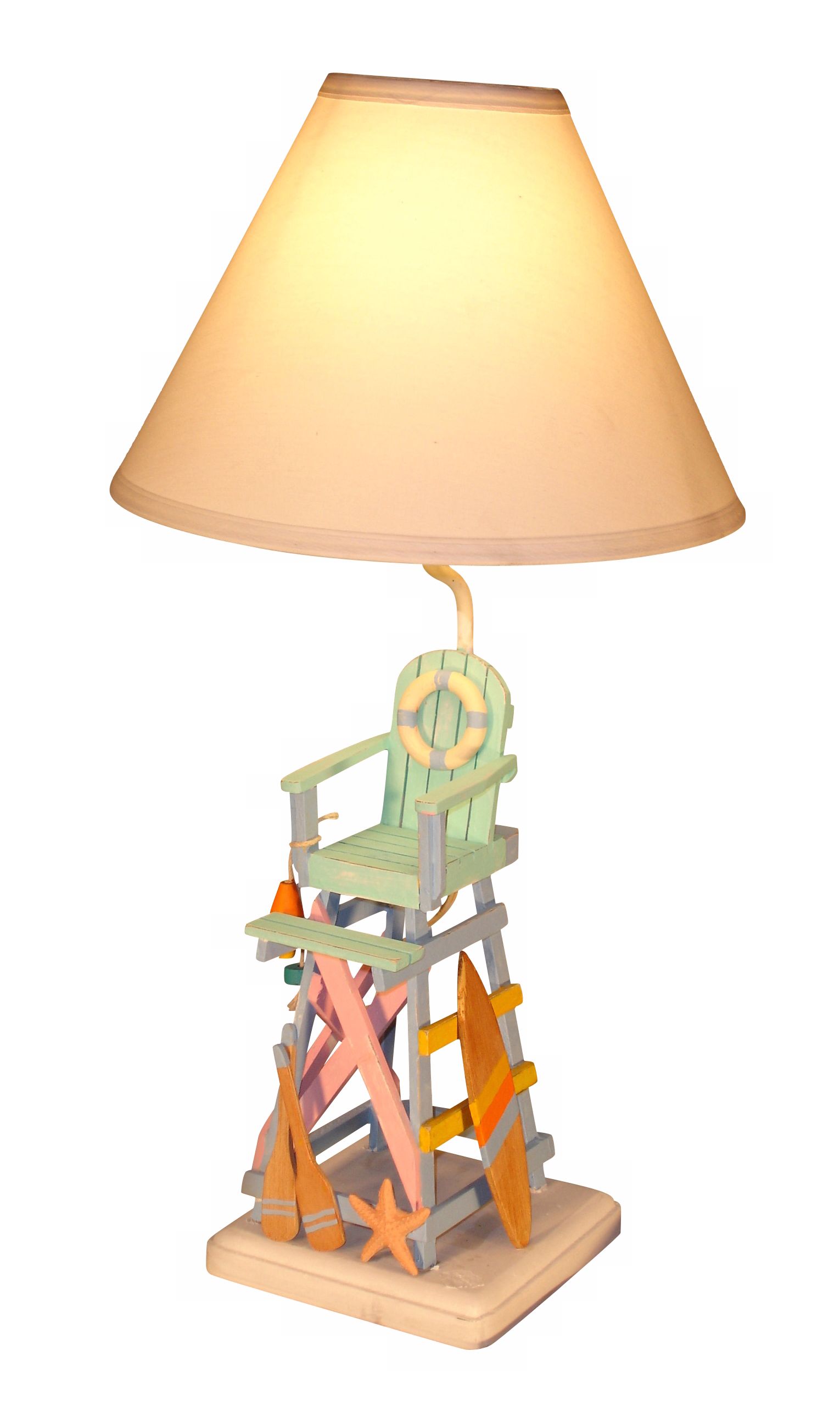 Beach Themed Lifeguard Chair Table Lamp