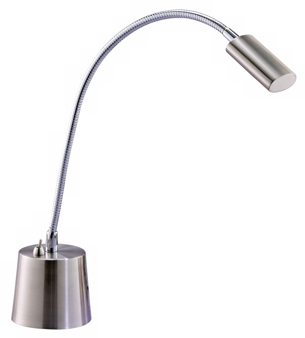 Eternity Satin Steel LED Gooseneck Desk Lamp