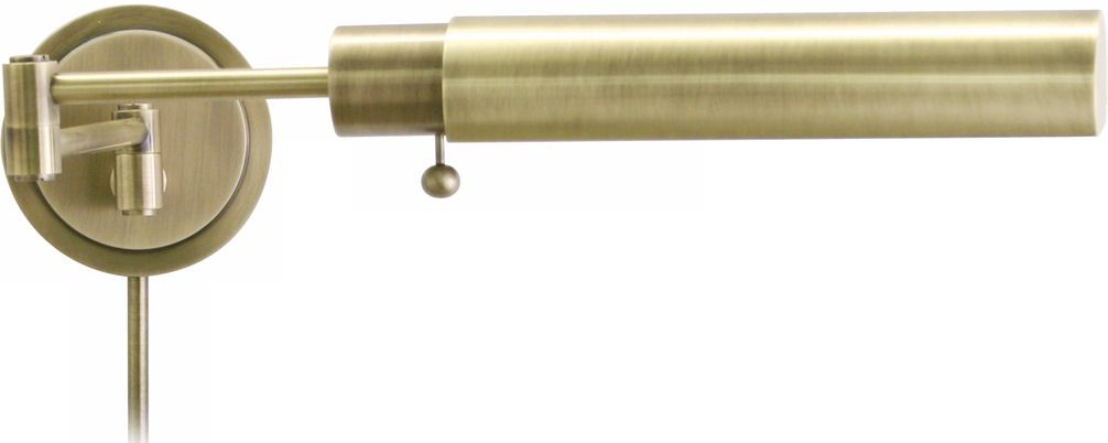 Antique Brass Round Head Plug-In Swing Arm Wall Lamp