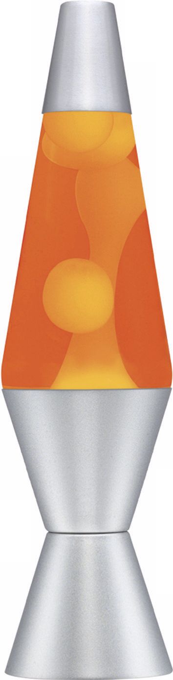 Orange and White Silver Base Lava Lamp