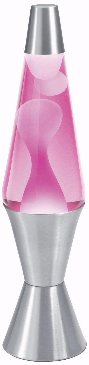 Pink and White Silver Base Lava Lamp