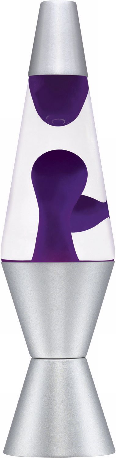 Purple and Clear Silver Base Lava Lamp