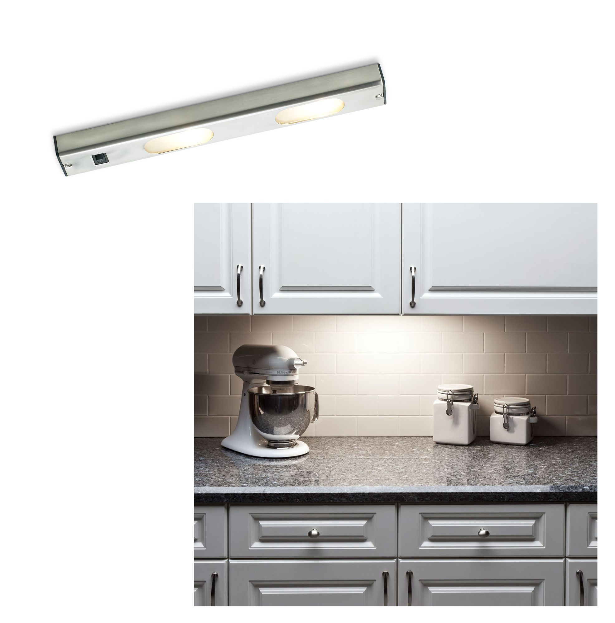 Halogen 14 3/4" Wide Brushed Steel Under Cabinet Light