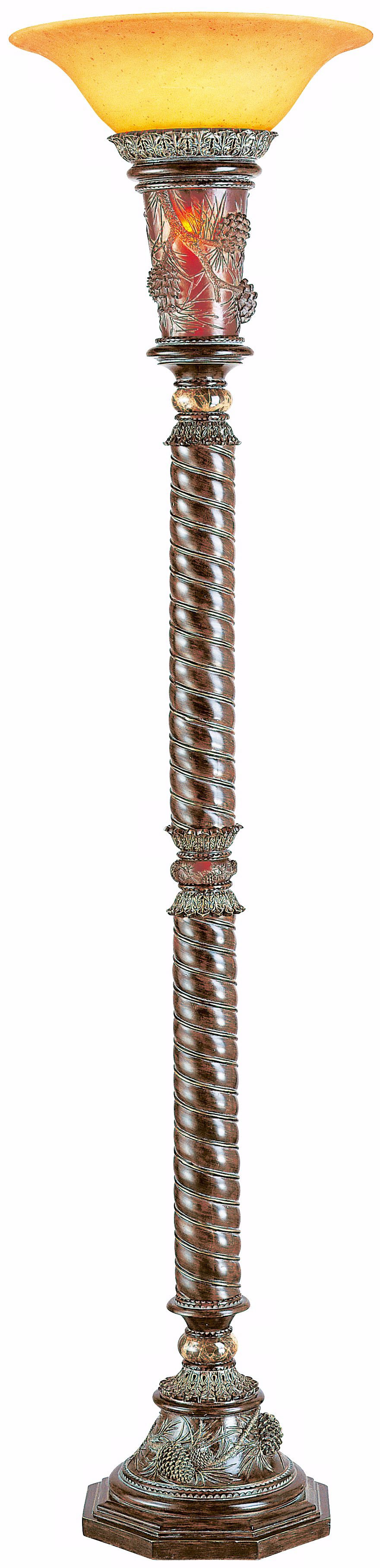 Dick Idol Glacier Mountain Pinecone Torchiere Floor Lamp