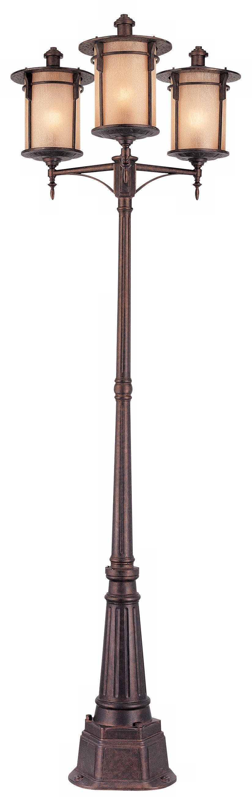 Arroyo Park 98" High Outdoor Three Light Street Lantern