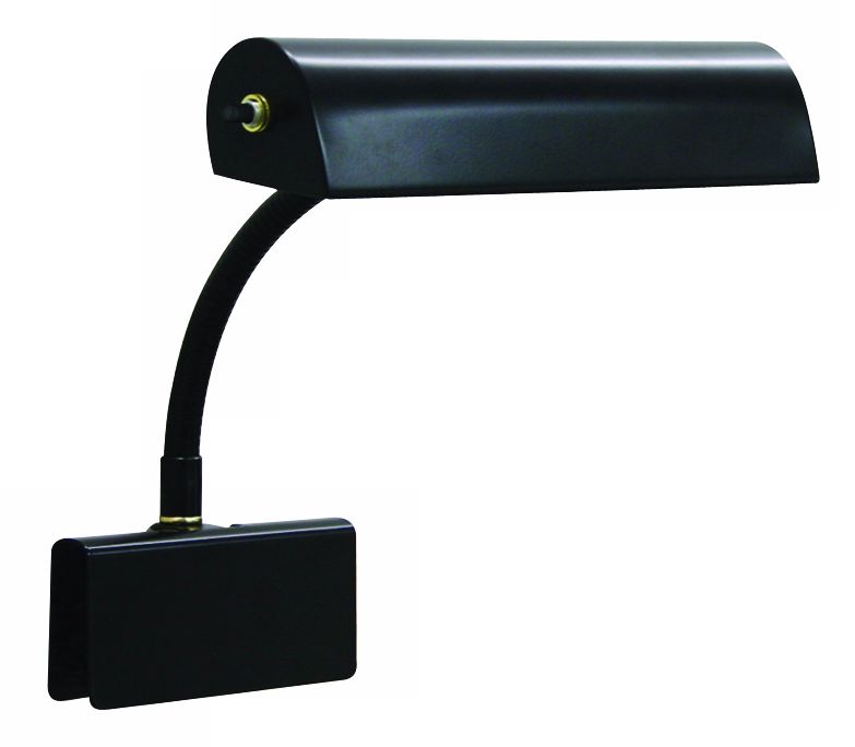 House of Troy Black Felt Lined Clip-On Gooseneck Piano Lamp