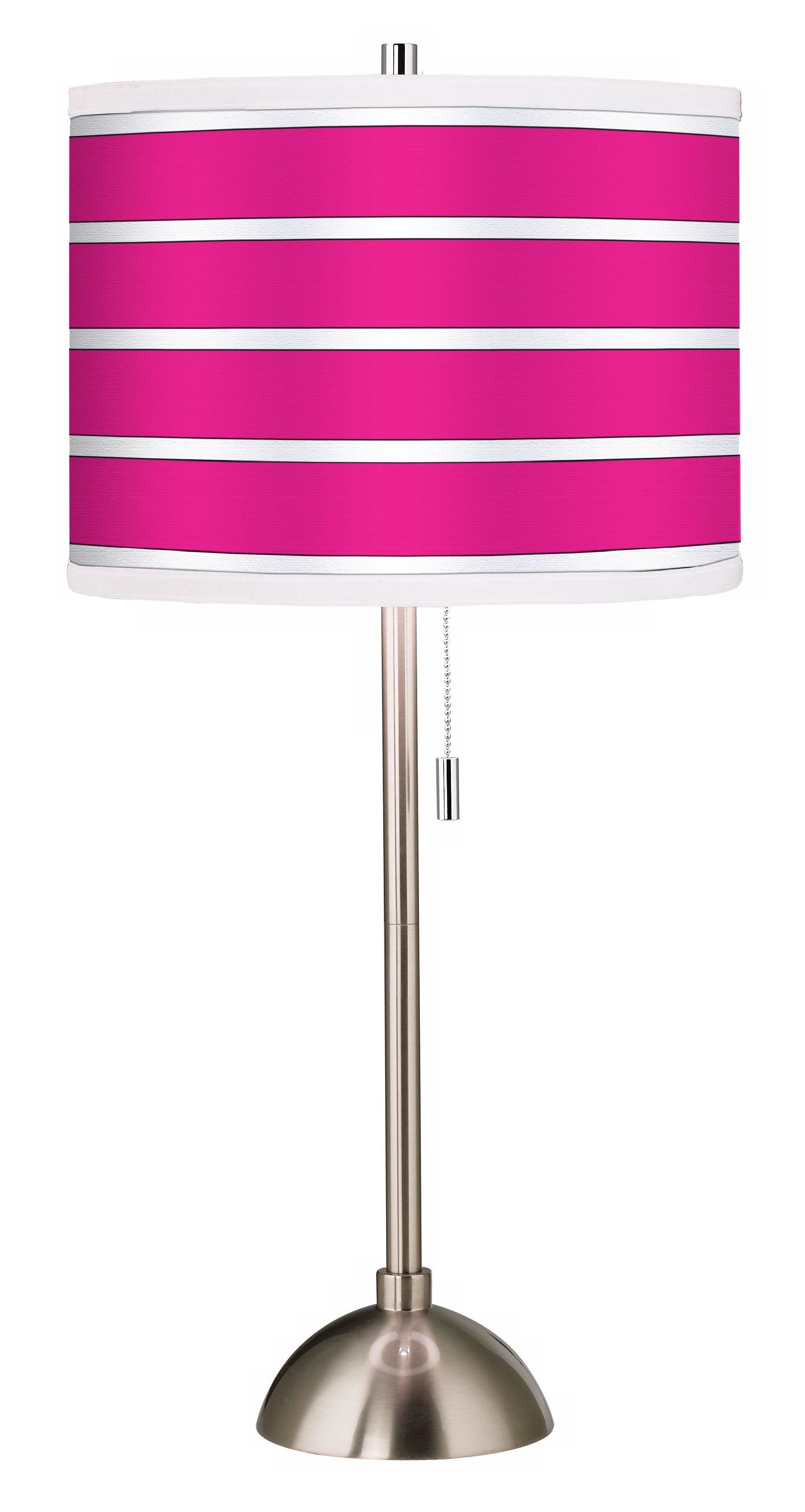Giclee Bold Pink Stripe Table Lamp