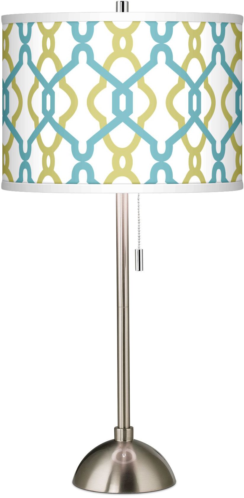 Hyper Links Giclee Brushed Steel Table Lamp