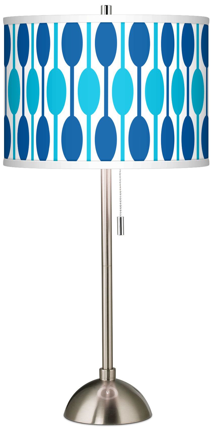 Jet Set Giclee Brushed Steel Table Lamp