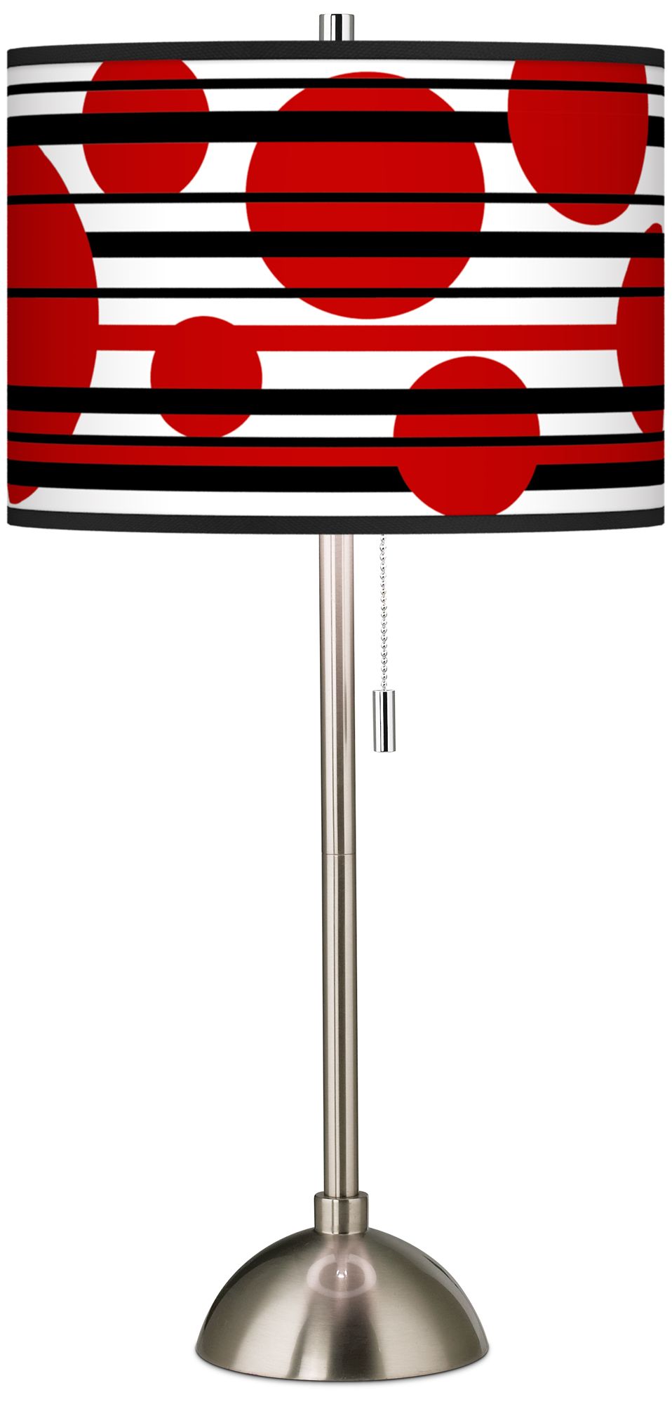 Red Balls Giclee Shade Table Lamp