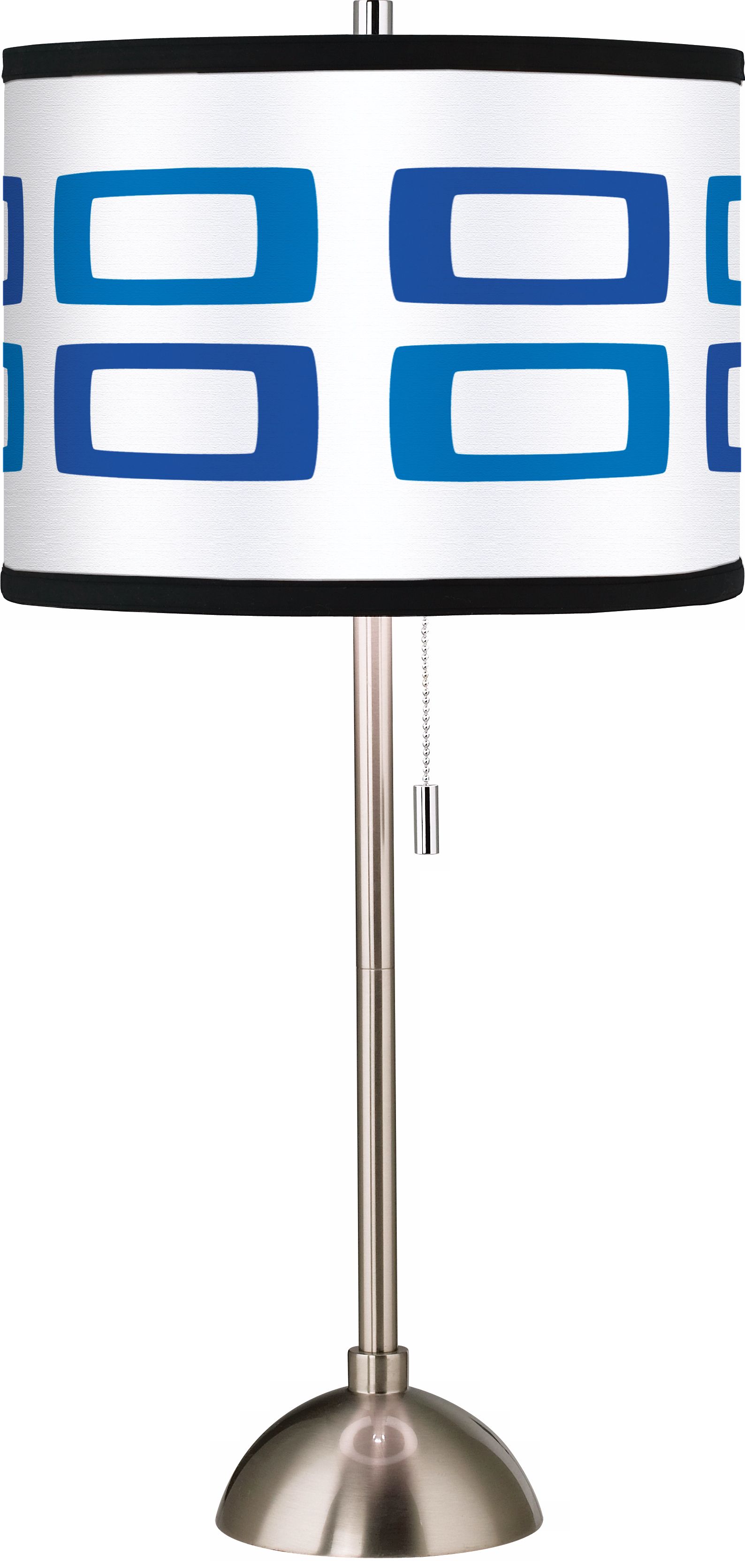 Giclee Blue Rectangles Table Lamp