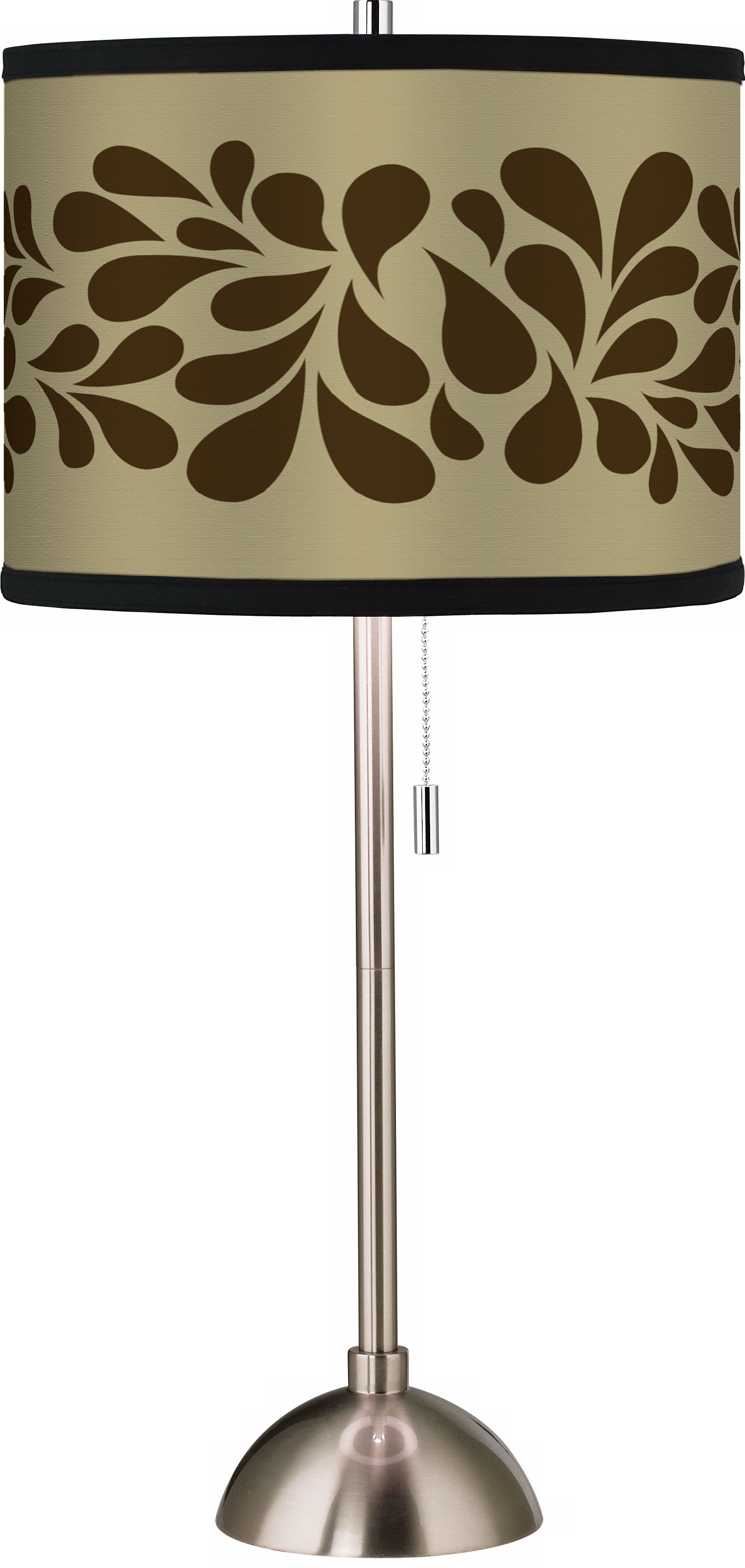 Giclee Brown Splash On Tan Table Lamp