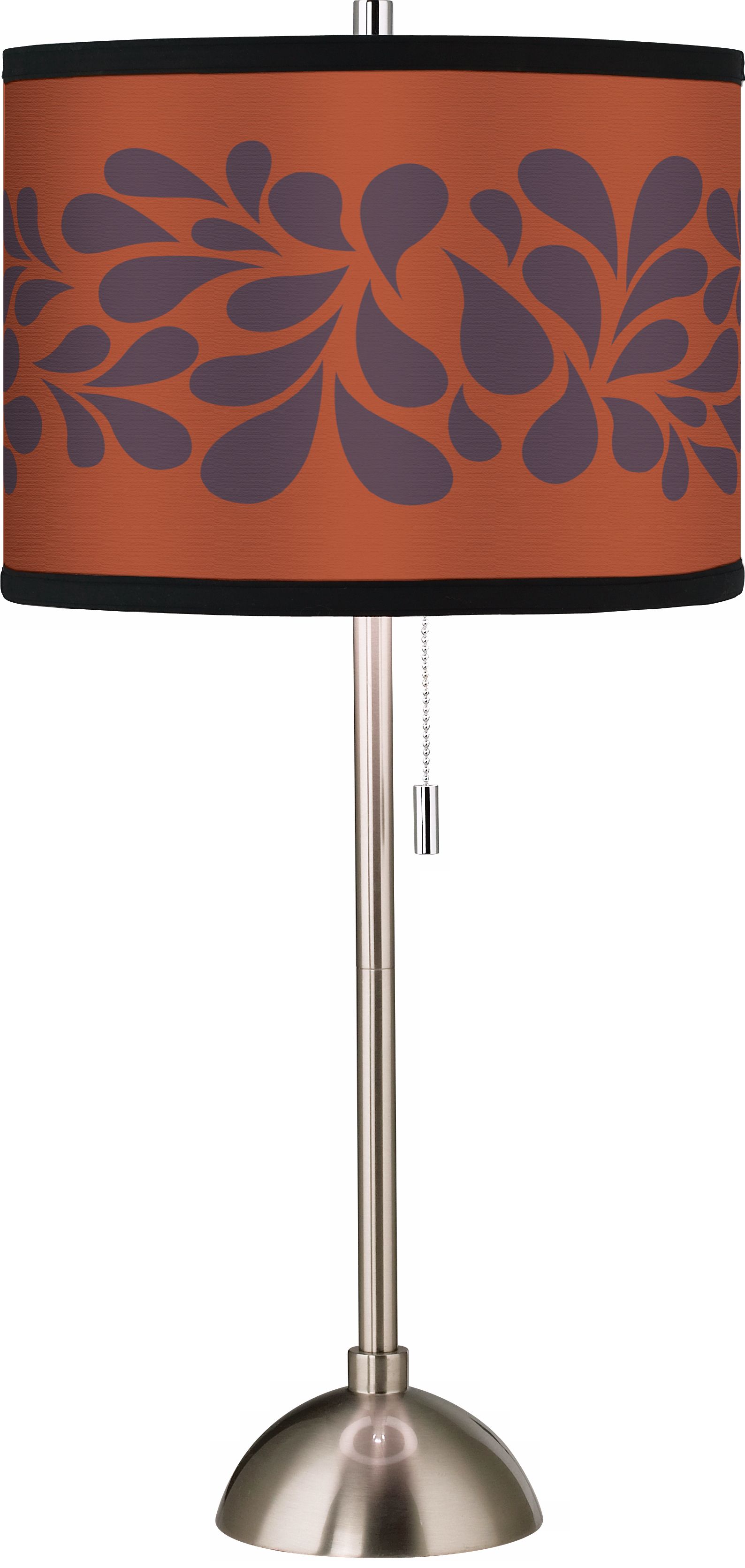 Giclee Purple Splash On Orange Table Lamp