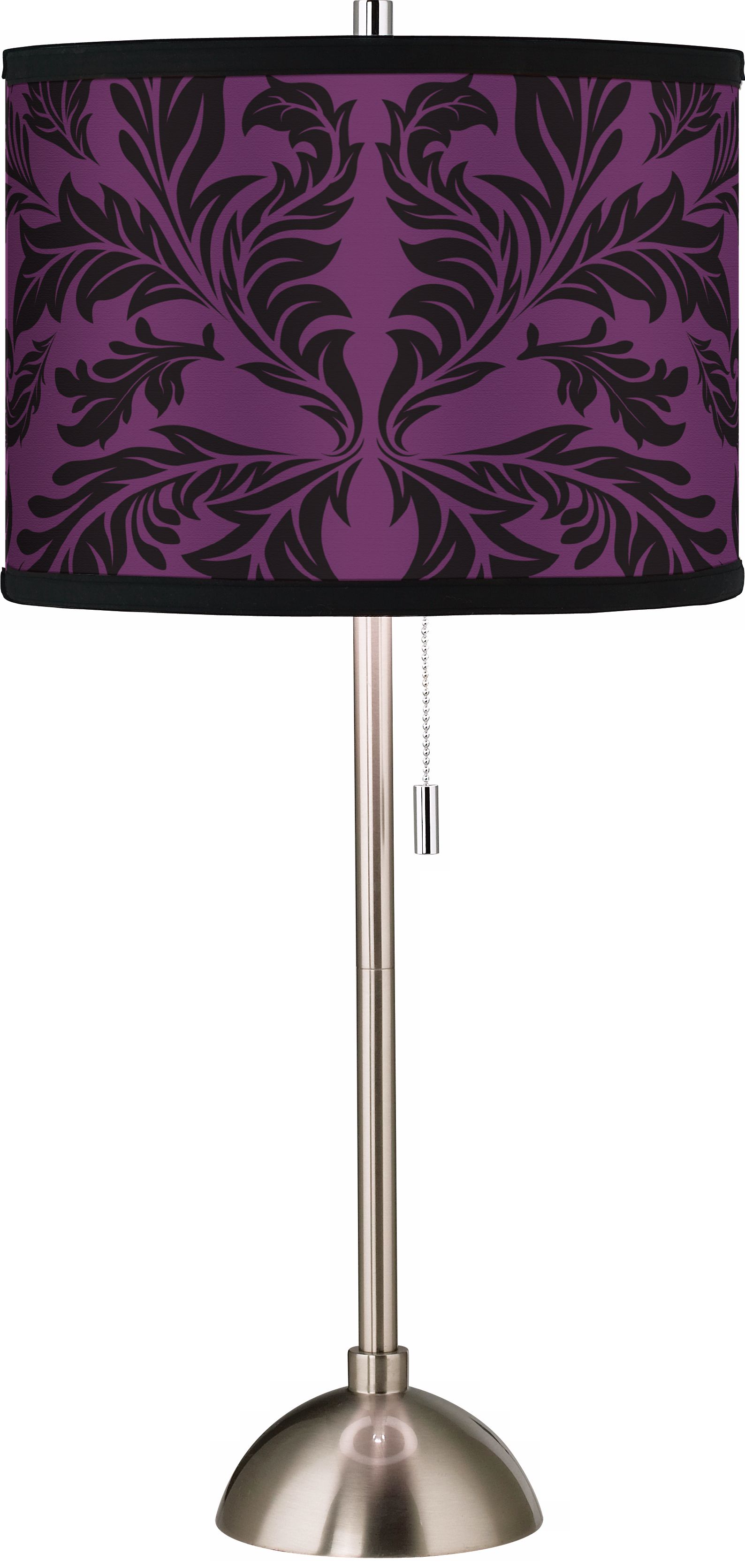 Giclee Purple Baroque Table Lamp